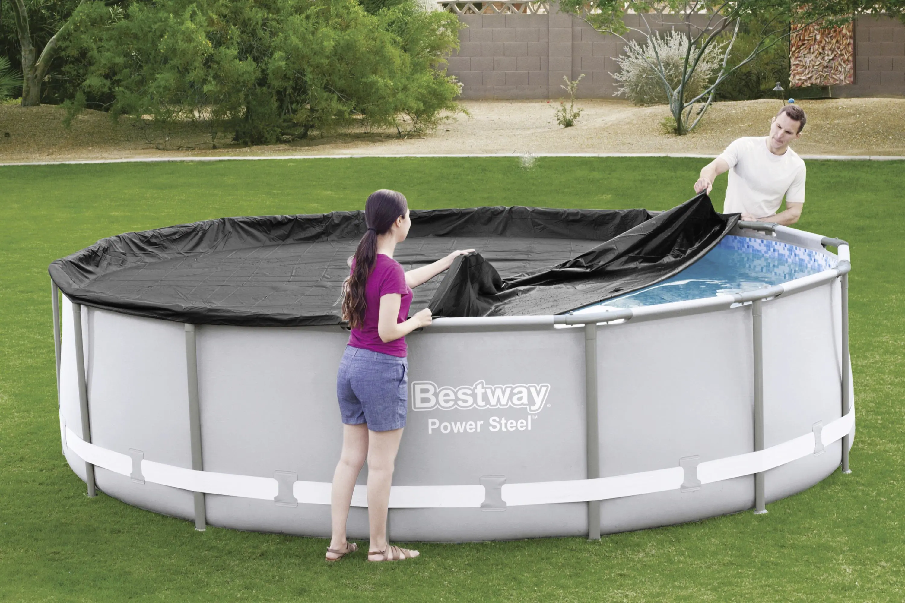 Bestway Poolabdeckung rund Ø 4,27 m