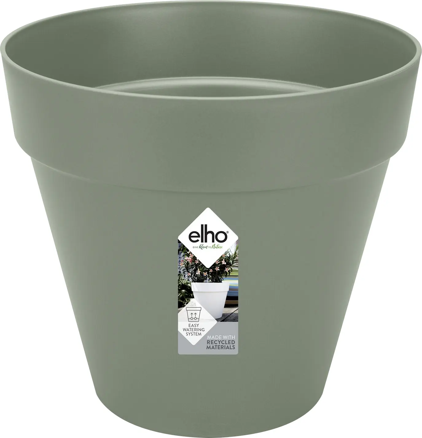 Elho Blumentopf Loft Urban Kunststoff pistaziengrün Ø 25 x 22 cm