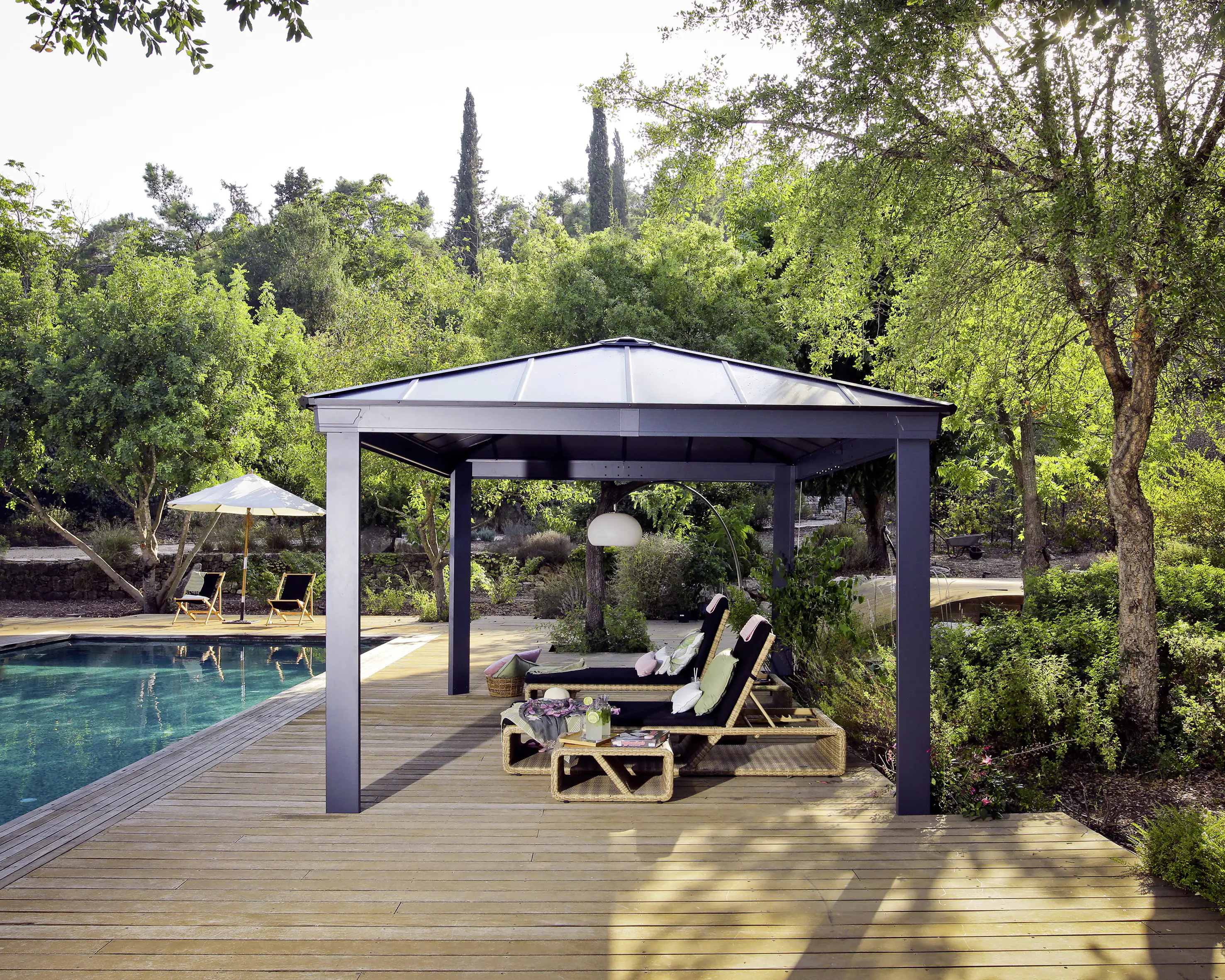 Canopia Pavillon Dallas 488 x 364 cm grau