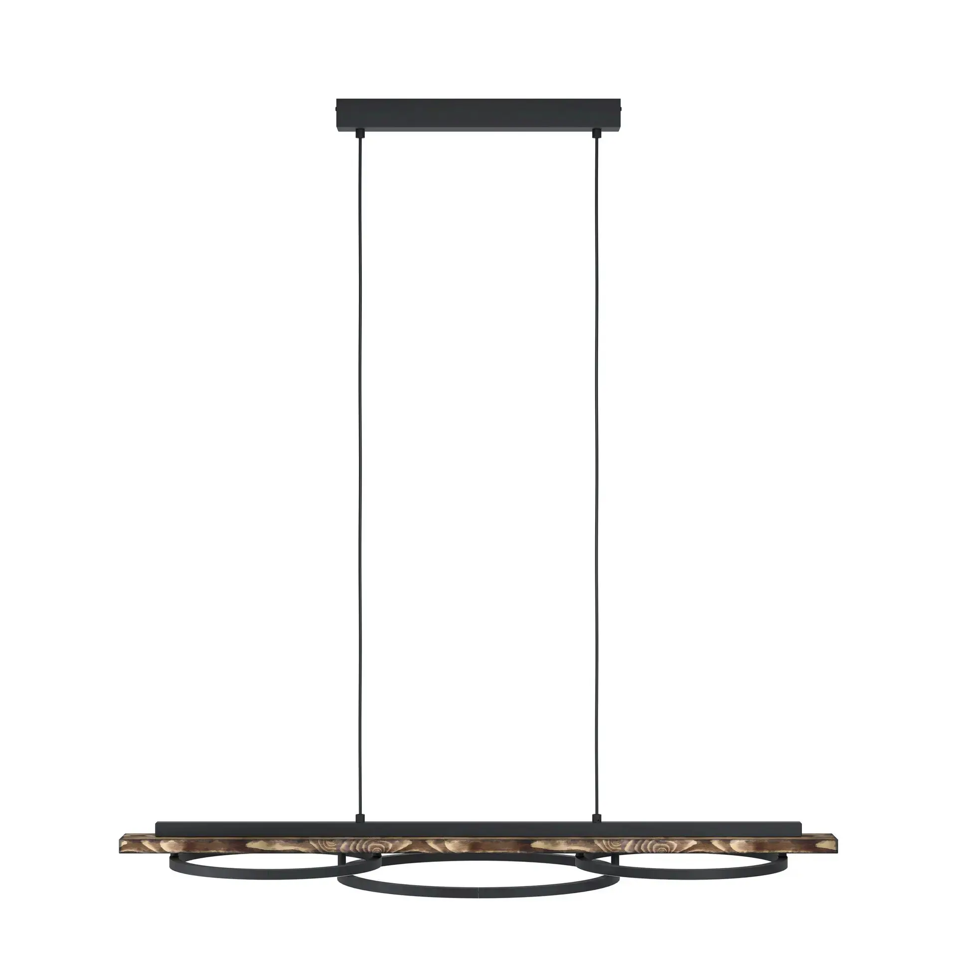 Eglo LED Pendelleuchte Boyal schwarz holz 101 x 110 cm warmweiß dimmbar