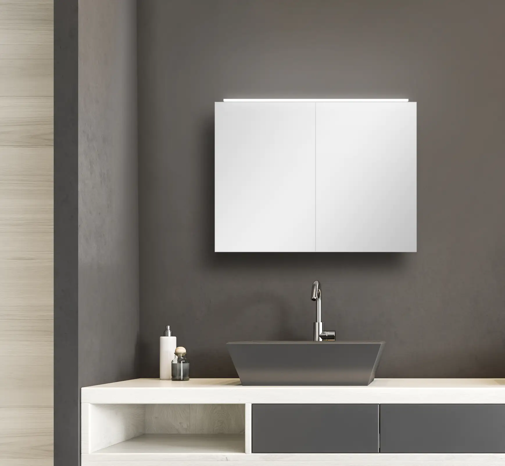 DSK Spiegelschrank Aluminio Vegas 70x50 cm