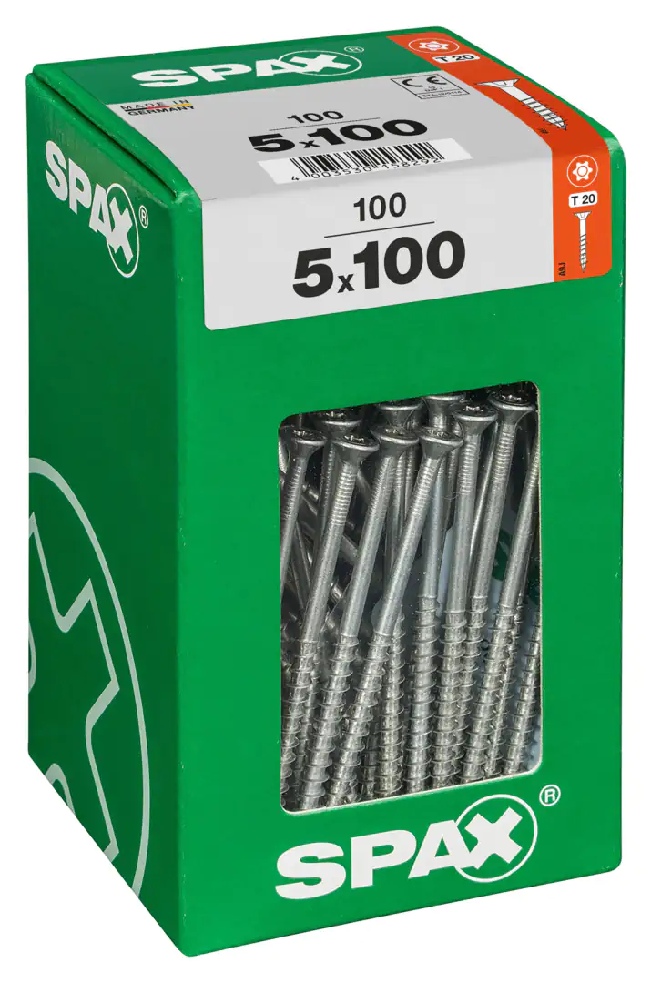 Spax Universalschrauben 5.0 x 100 mm TX 20 Senkkopf - 100 Stk.