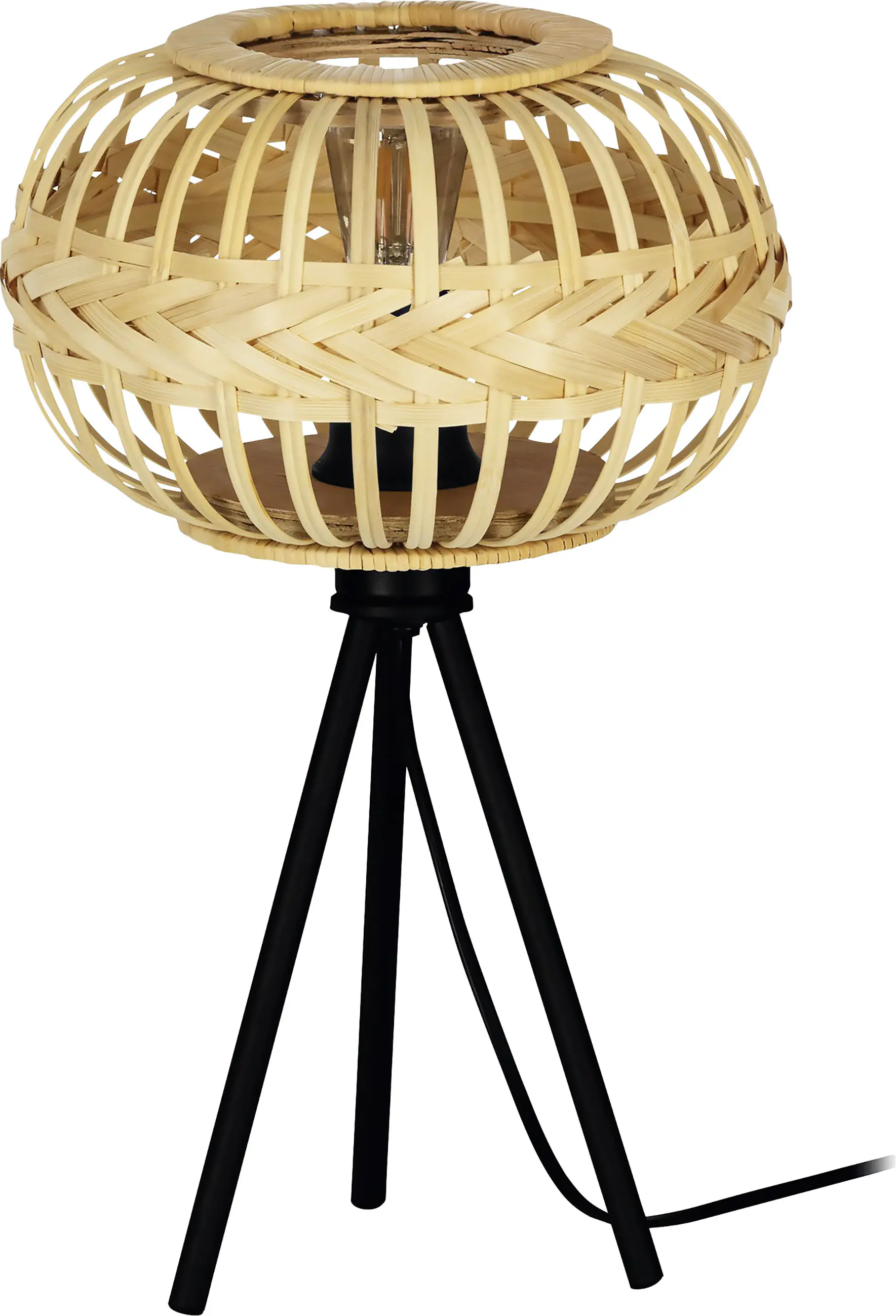 Eglo Tischlampe Amsfield 41 x 26 cm schwarz/natur