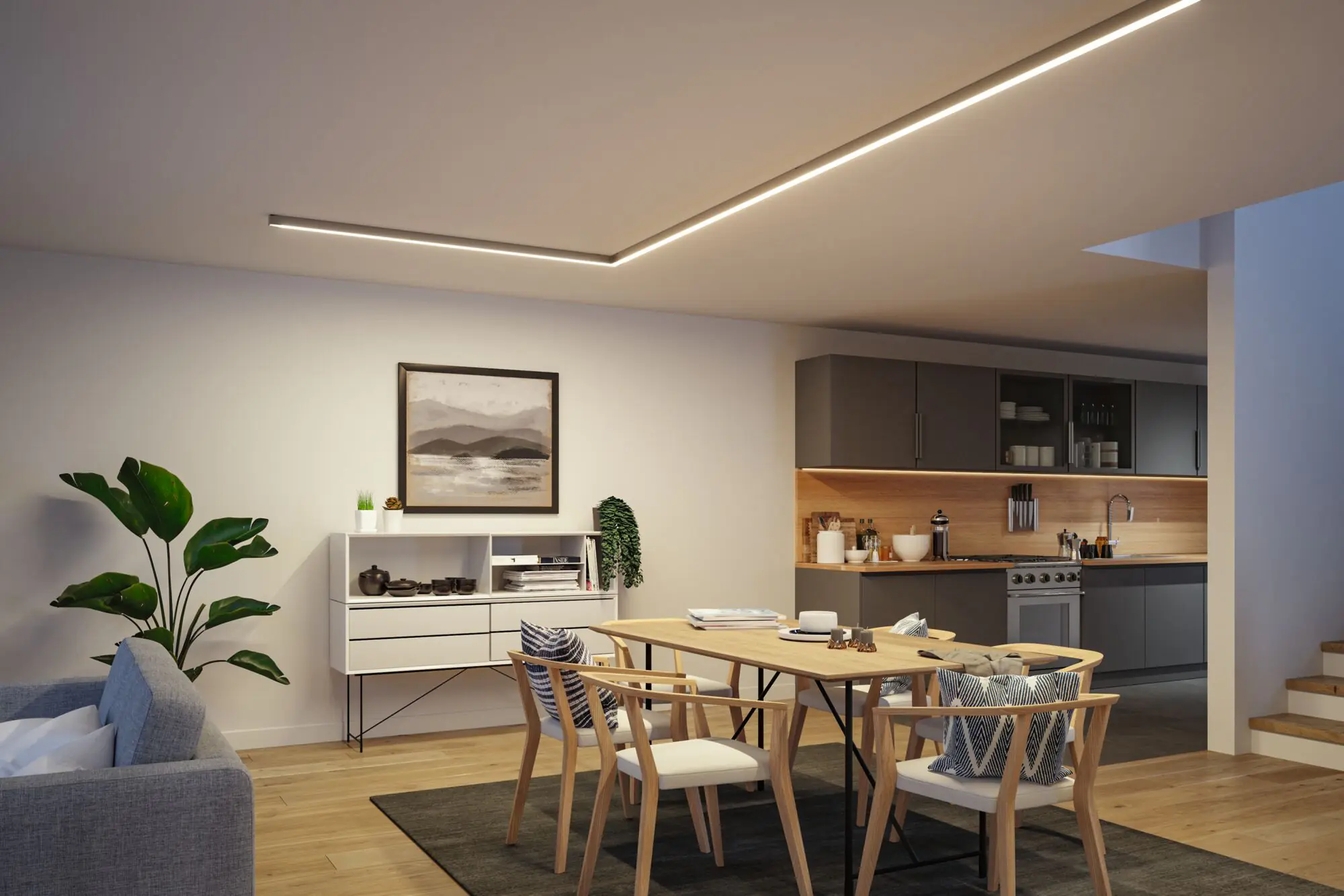 Paulmann Lichtleiste Linion 90 Grad 3,5W Kunststoff weiß