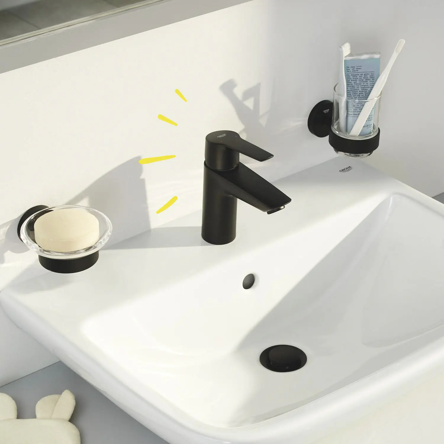 Grohe Quickfix Waschtischarmatur Start S-Size schwarz matt