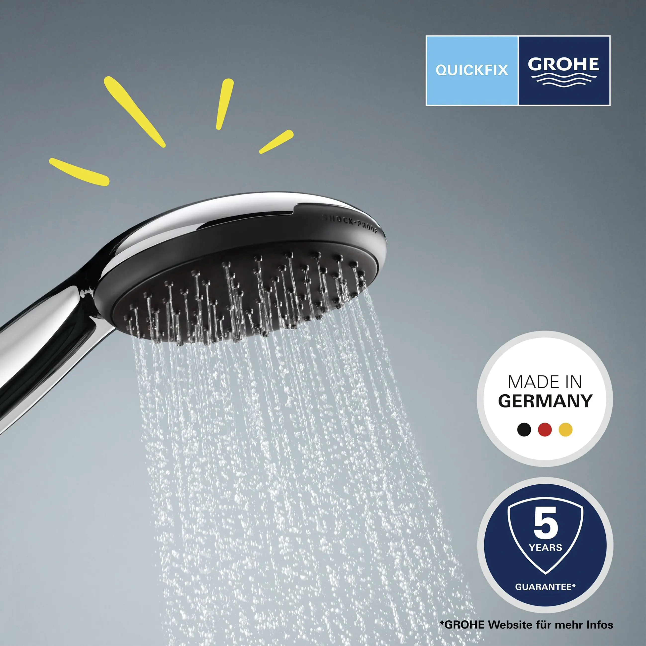 Grohe Handbrause 3 Strahlarten Vitalio Start 110 chrom