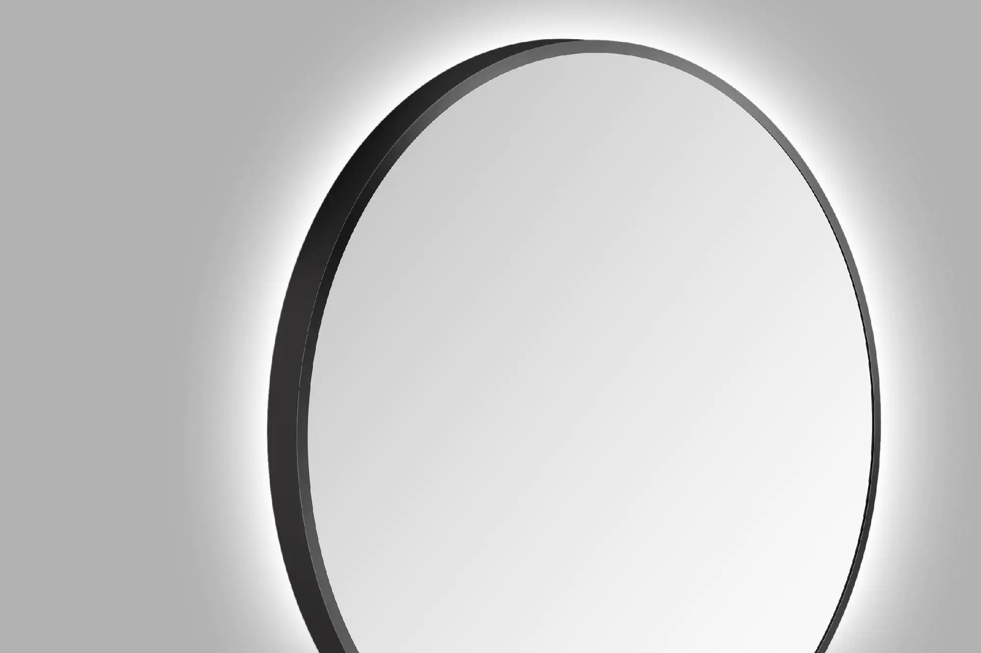 DSK LED Lichtspiegel Silver Barbier Ø80 cm, schwarz
