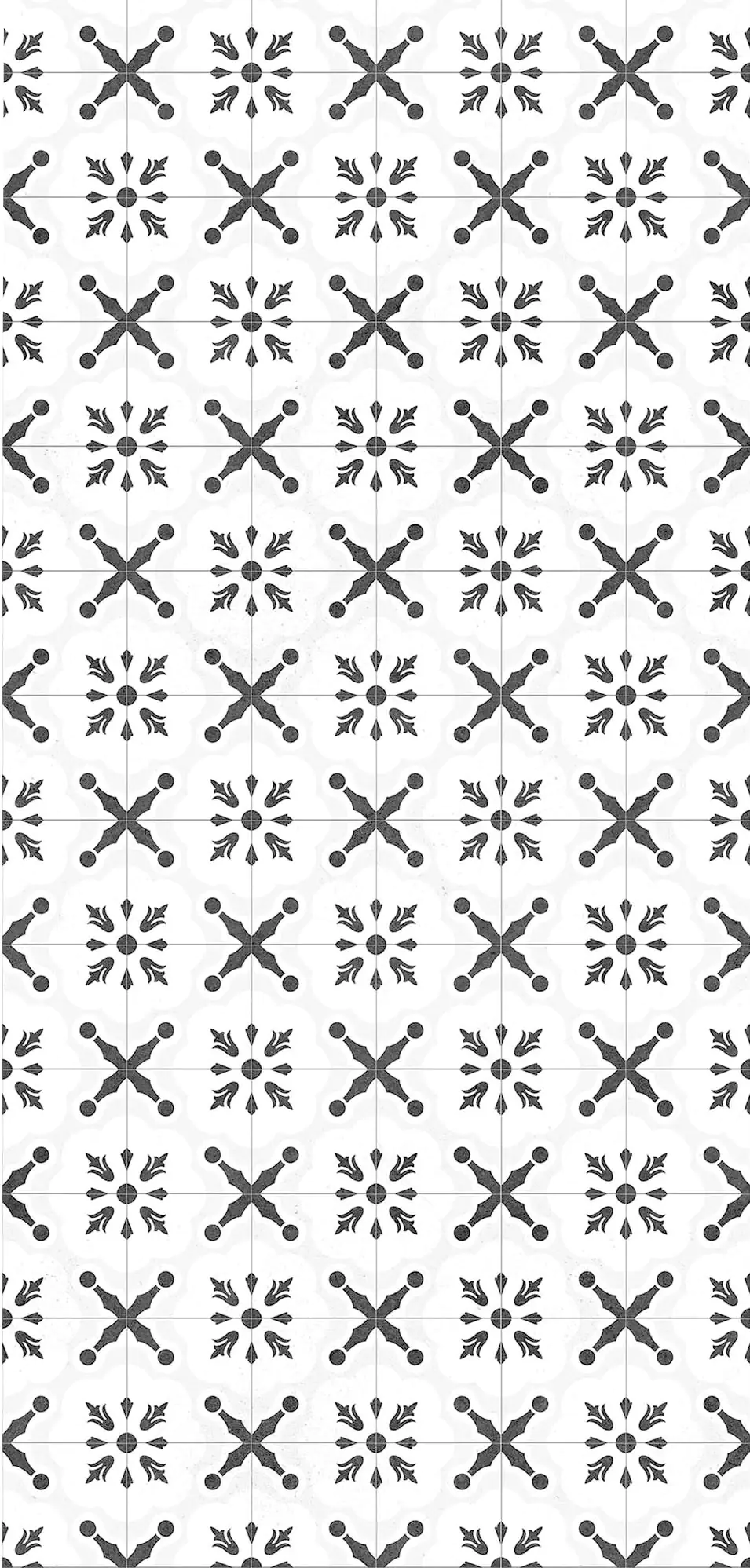 Breuer Duschrückwand Fliese Orient schwarz/weiß 100 x 255 cm