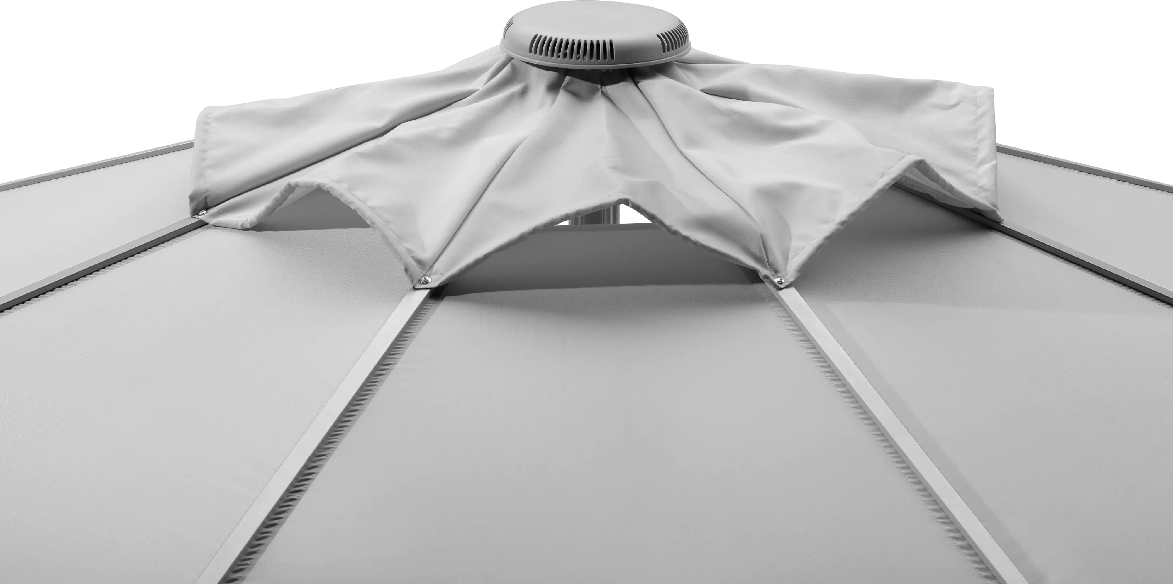 Schneider Sonnenschirm Rooftop silbergrau Ø 350 cm inkl. Sonnenschirmhülle