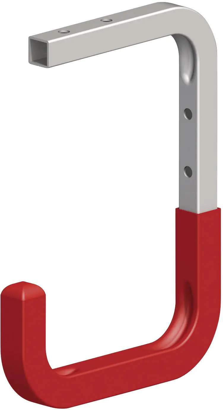 alfer Wand- und Deckenhaken, gummiert 150 x 255 x 155 mm rot gummiert