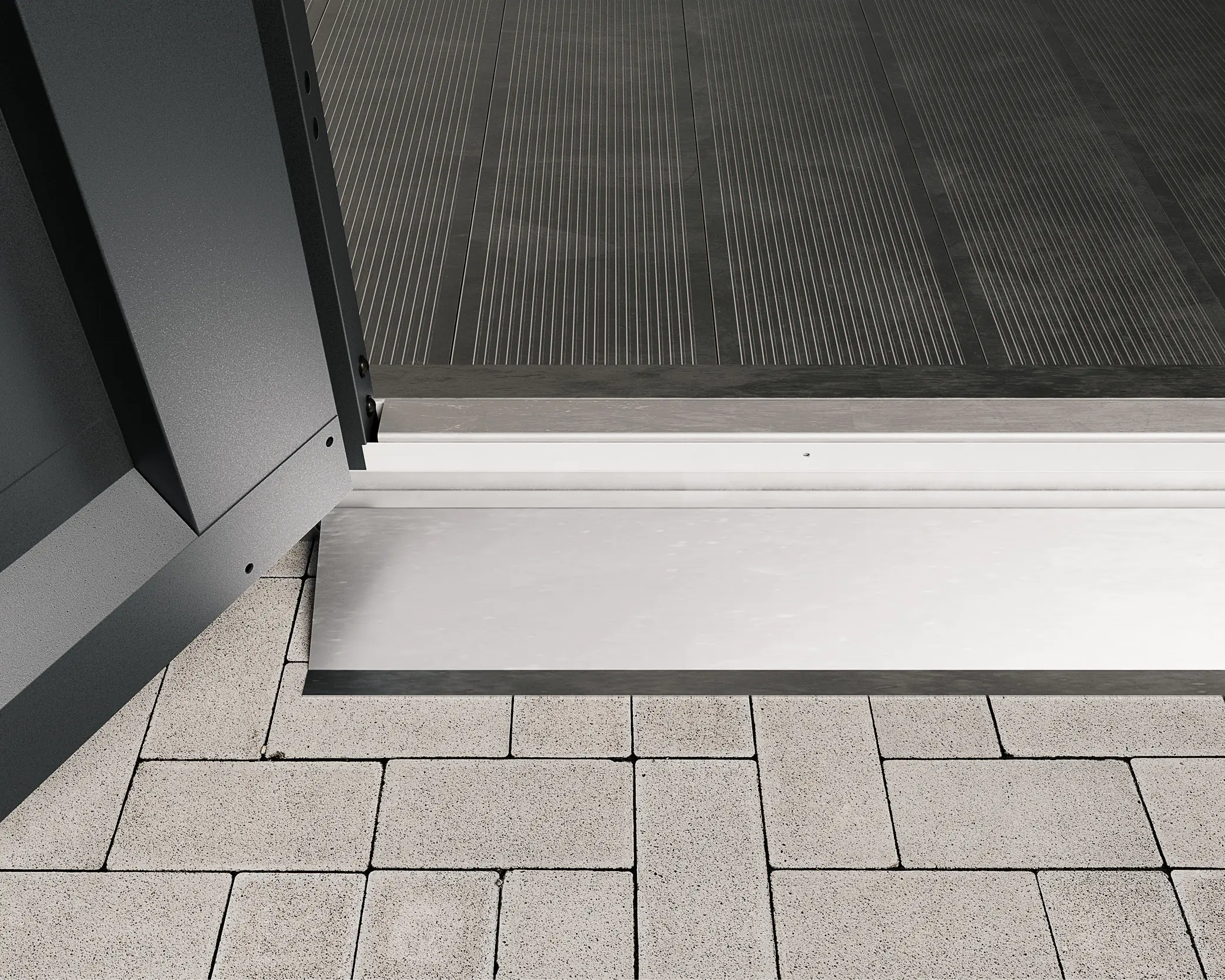 EcoStar Bodenschwellenrampe innen & außen für 1-flg. Tür