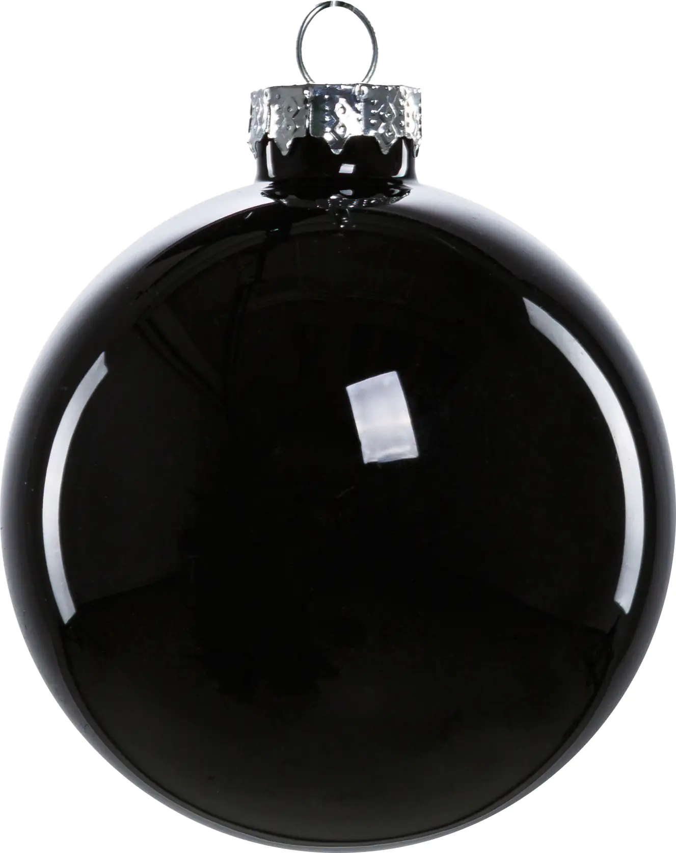 TrendLine Weihnachtskugeln aus Glas Ø 8,0 cm schwarz 6 Stück