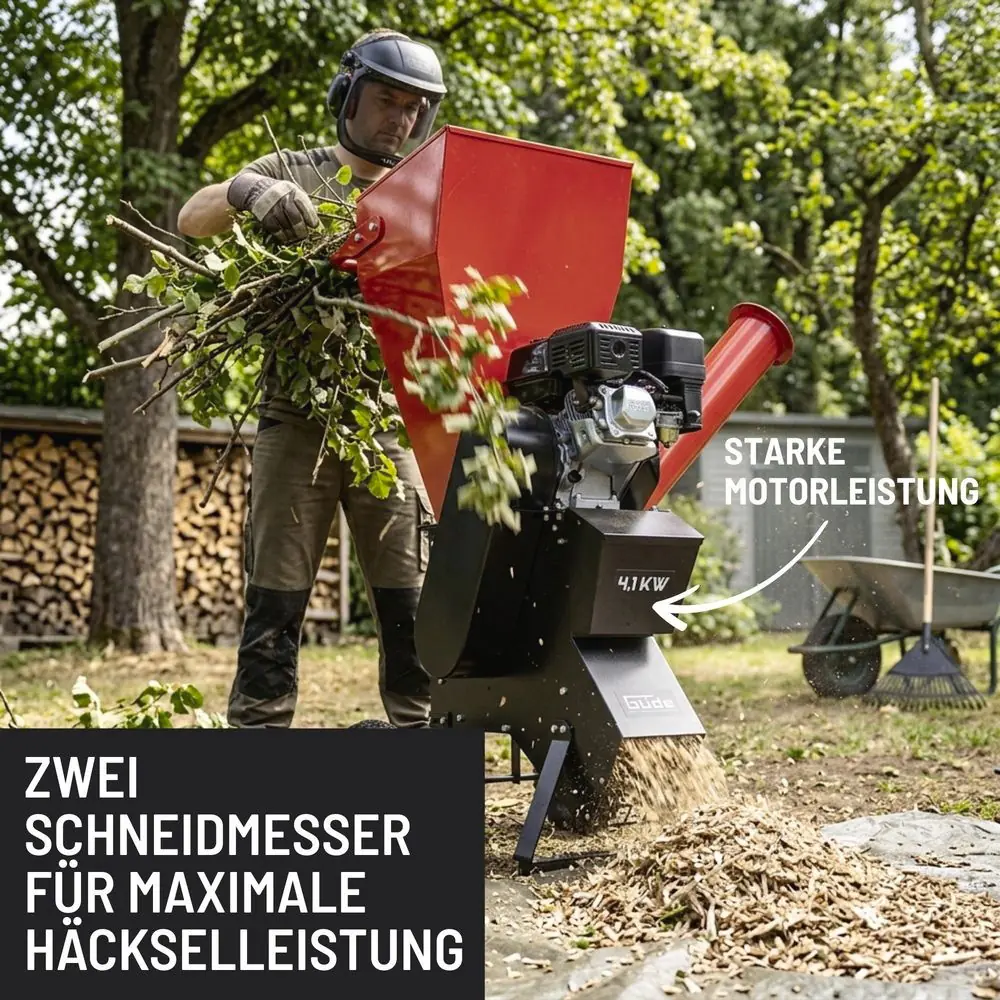 Güde Benzin-Gartenhäcksler GH 651 B max. Aststärke Ø 76 mm