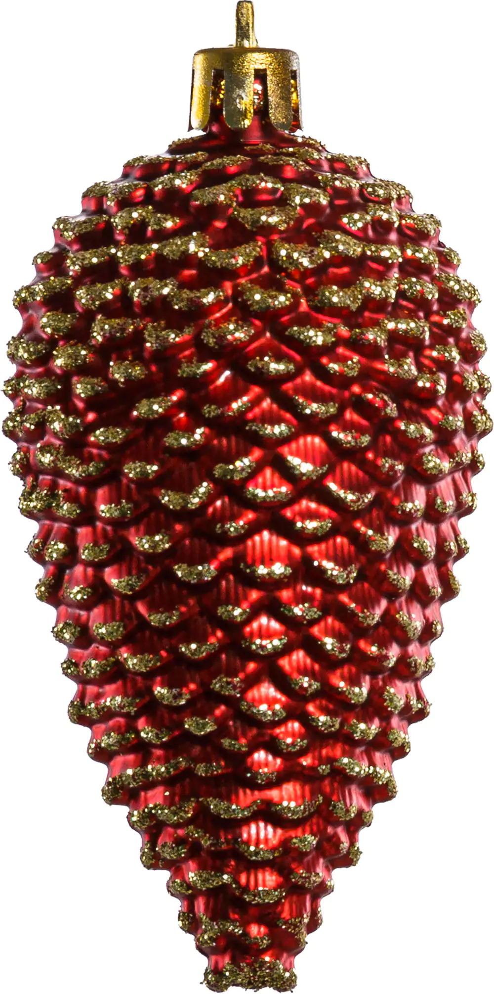Trendline Weihnachtskugeln Zapfen bruchfest, langlebig 8 cm rot 6 Stück