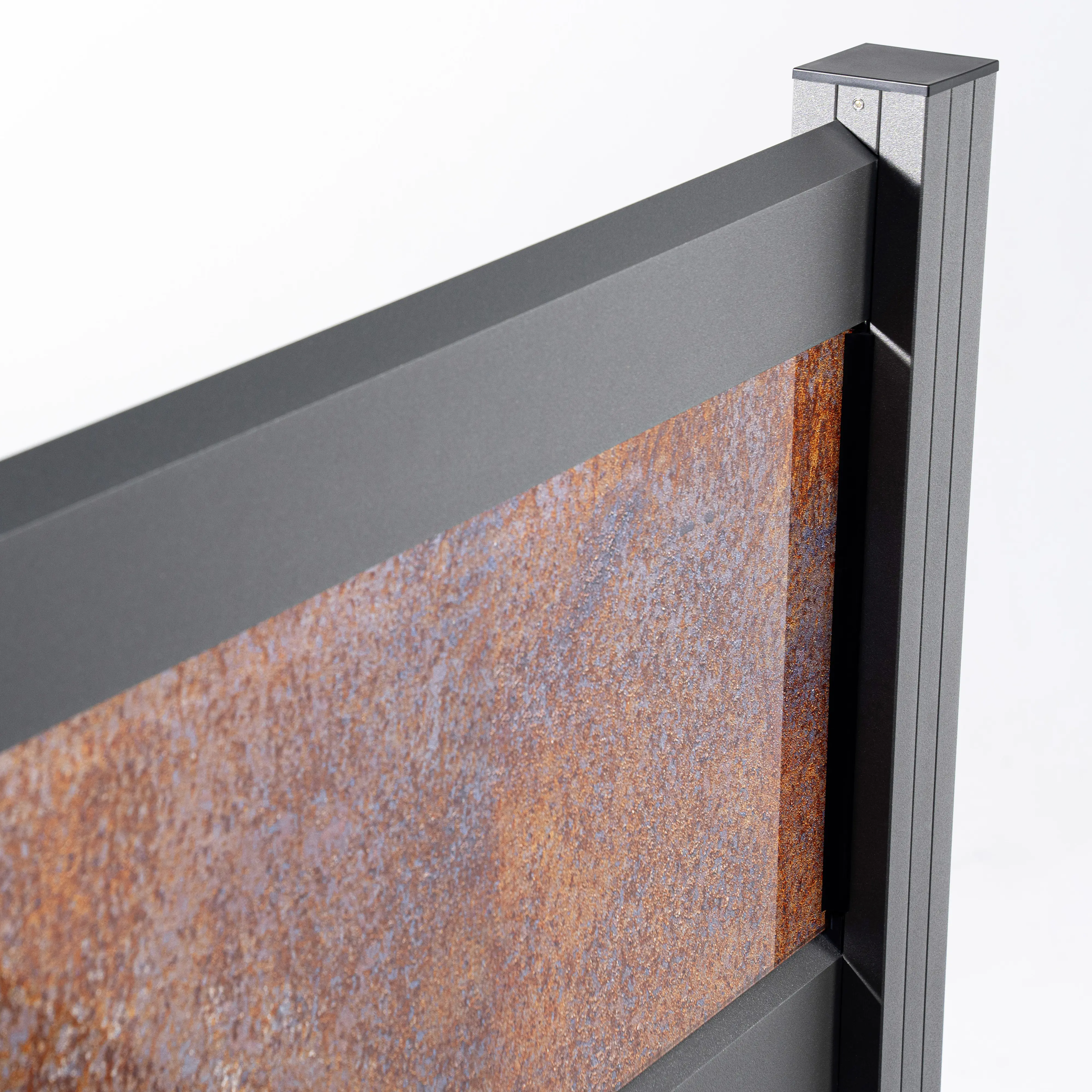 Ambiente Alu-Zaun Grundset Rhombus MINI 187 x 124,2 cm grau 