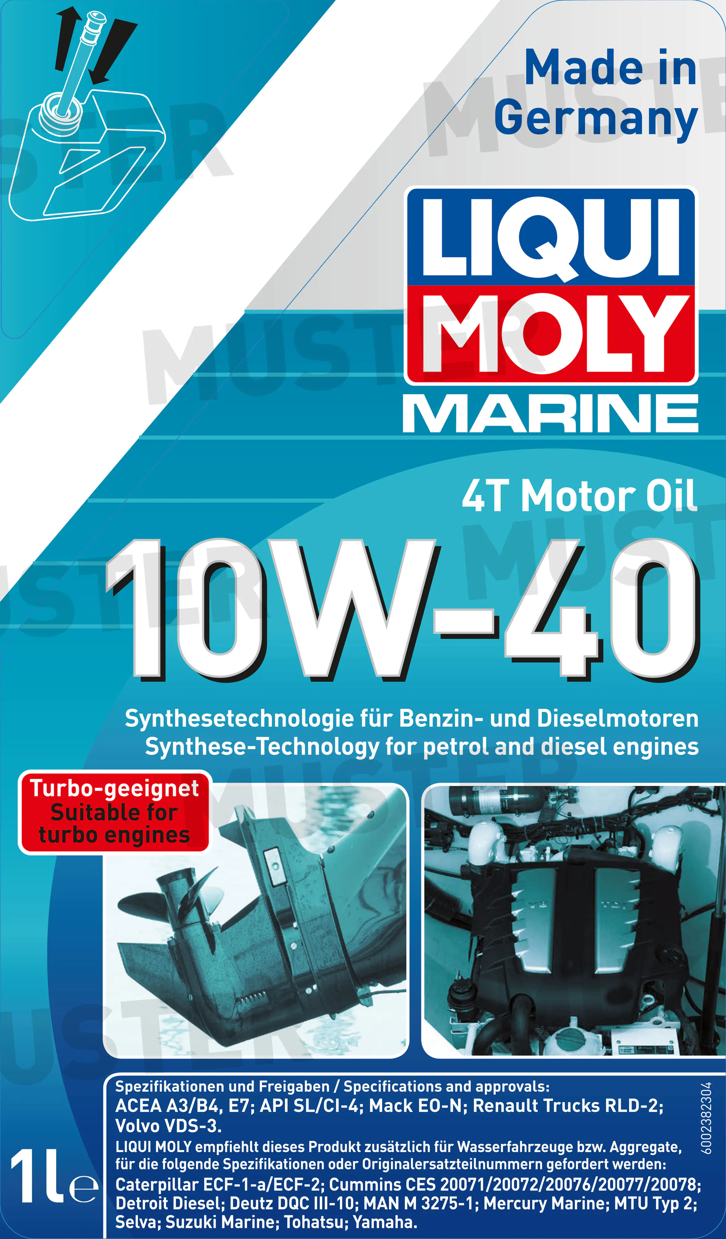 Liqui Moly 4-Takt Marine Motoröl 10W-40 1 L