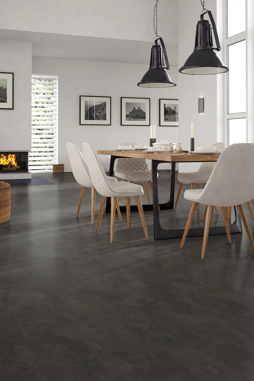 Classen Designboden Fliese HydroClick mit Trittschalldämmung Volcano