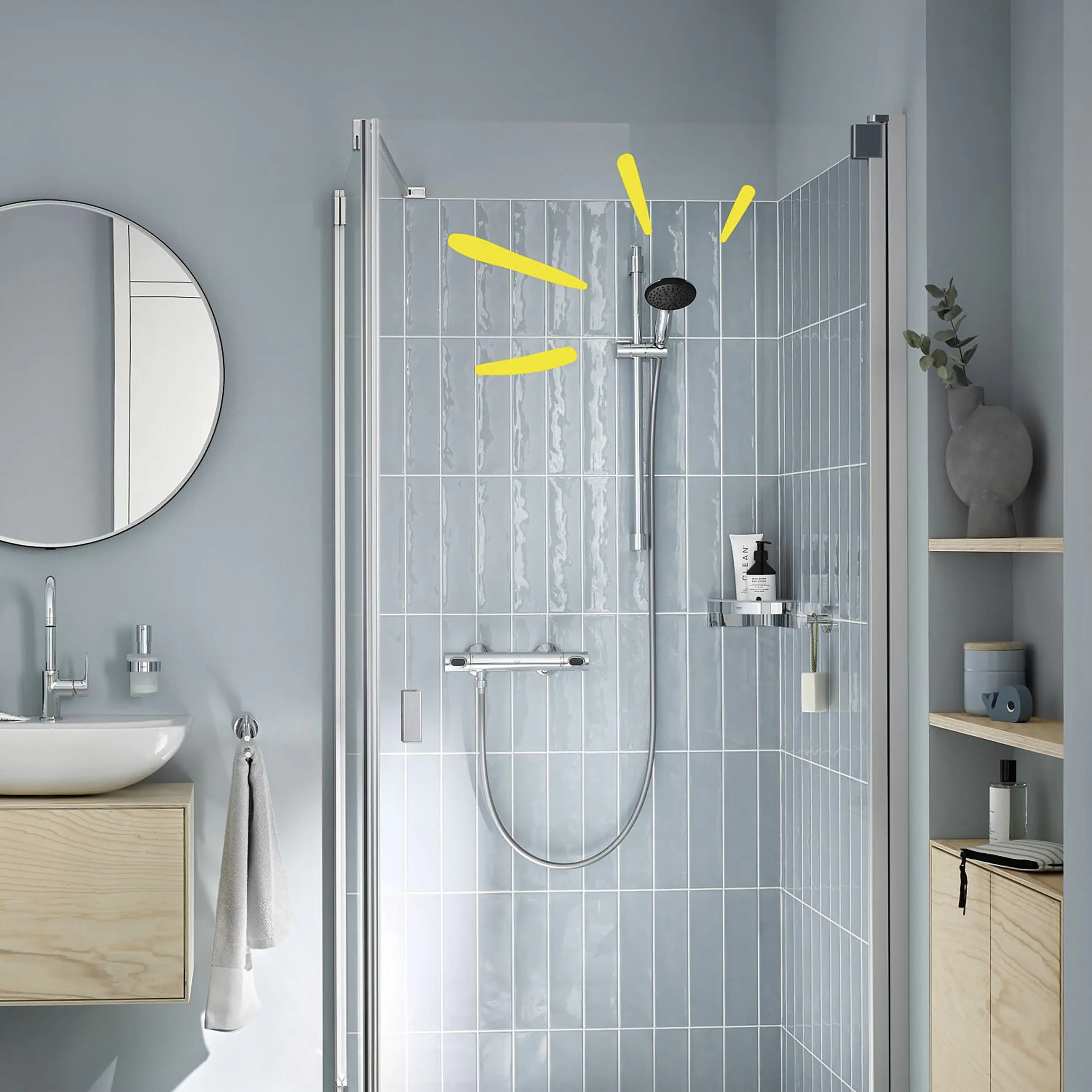 Grohe Handbrause 3 Strahlarten Vitalio Start 110 chrom