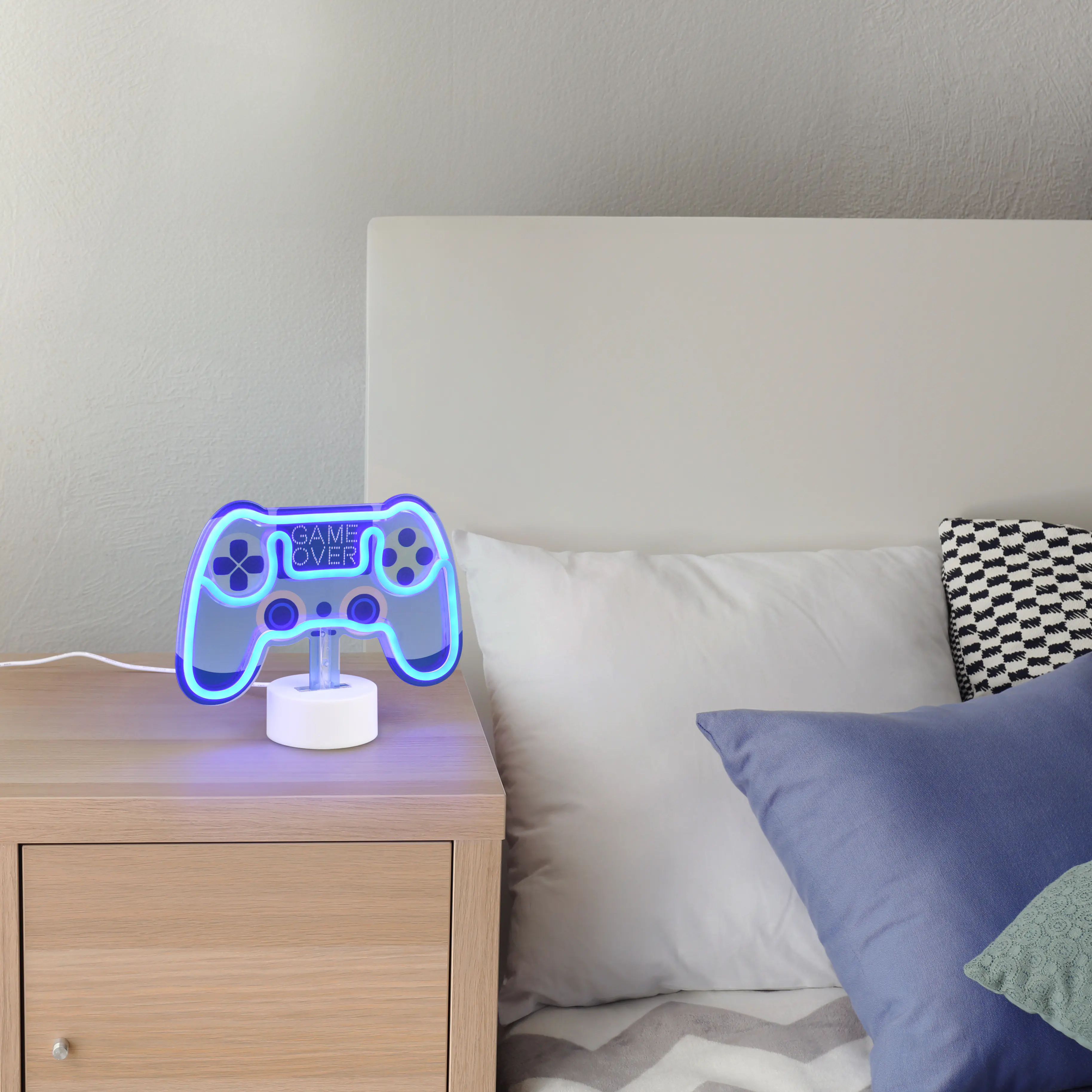 Reality LED Wandleuchte Game Over Controller 23 x 18 cm warmweiß weiß