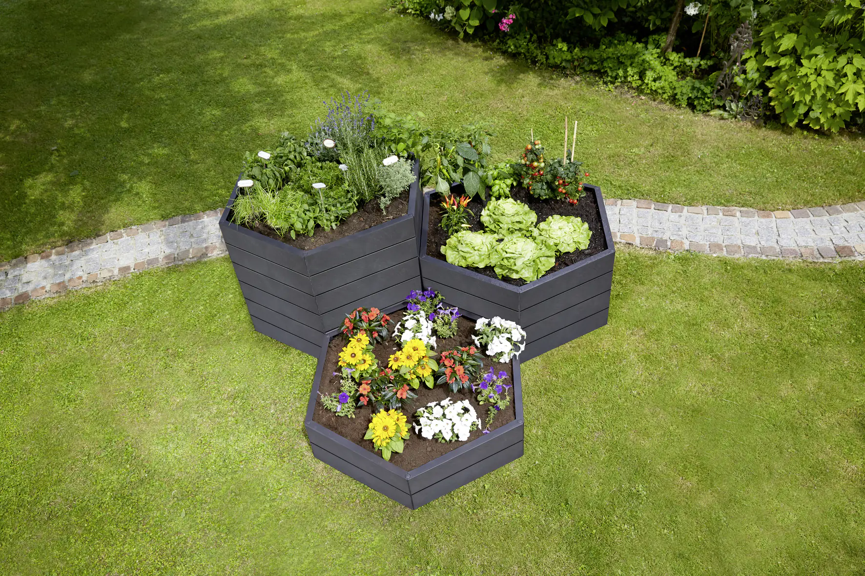 Garantia Hochbeet Ergo Vario 1, stone, Flora Wassersystem