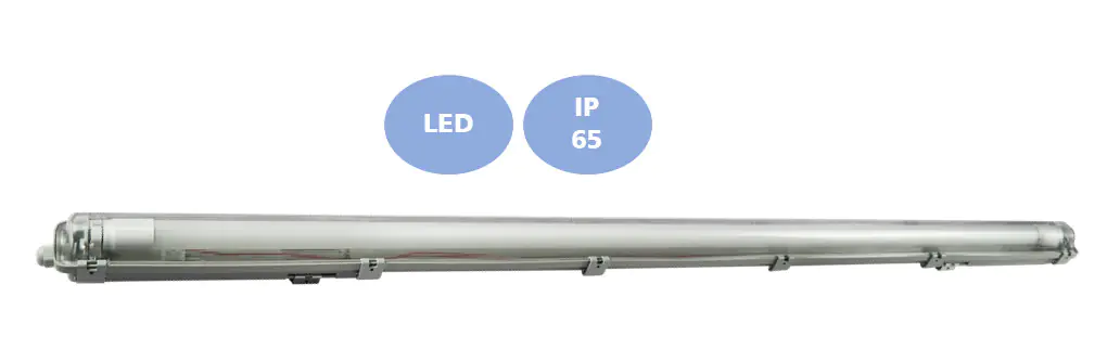 Trendline LED-Feuchtraumleuchte 1-flammig 127,2 cm T8 G13 18W 1900 lm