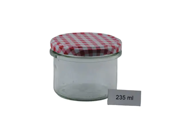 Omega Einkochglas 235 ml mit Karo Deckel