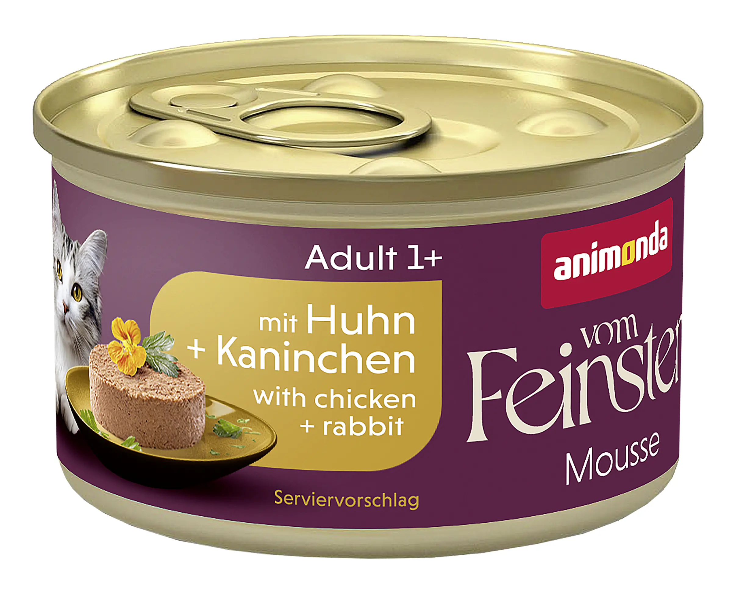 Animonda vom Feinsten Mousse Katzennassfutter Adult getreidefrei 85 g Huhn & Kaninchen