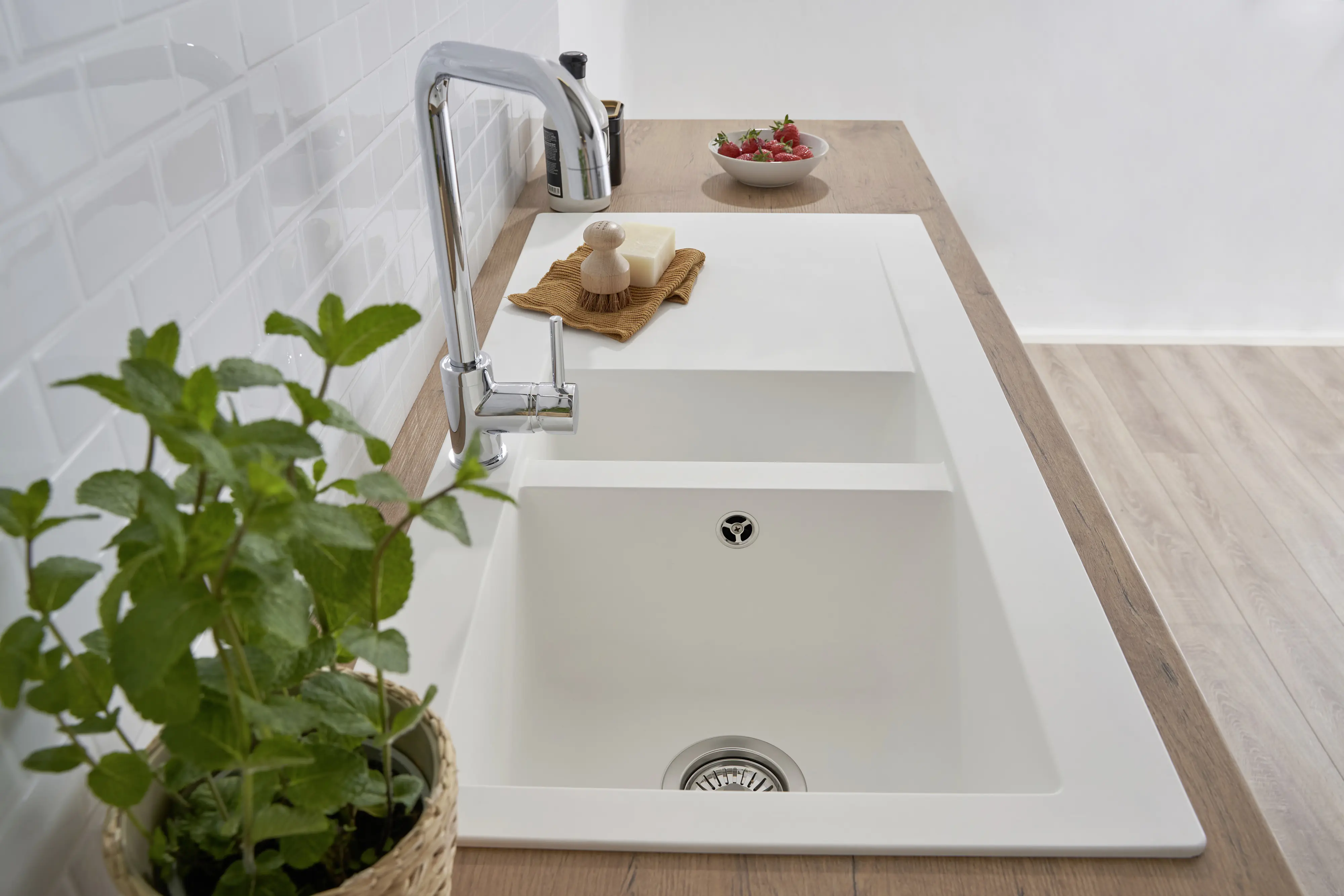 respekta Mineralite Einbauspüle DENVER100X50W