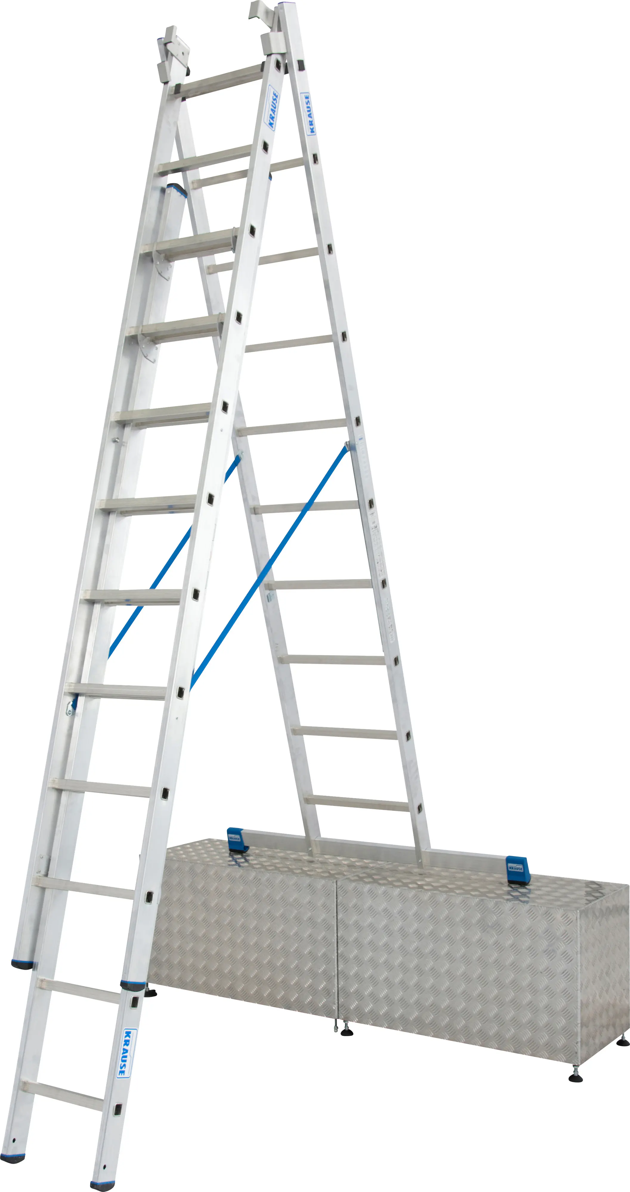 Krause Aluminium-Mehrzweckleiter STABILO mit Treppenfunktion 7,65 m