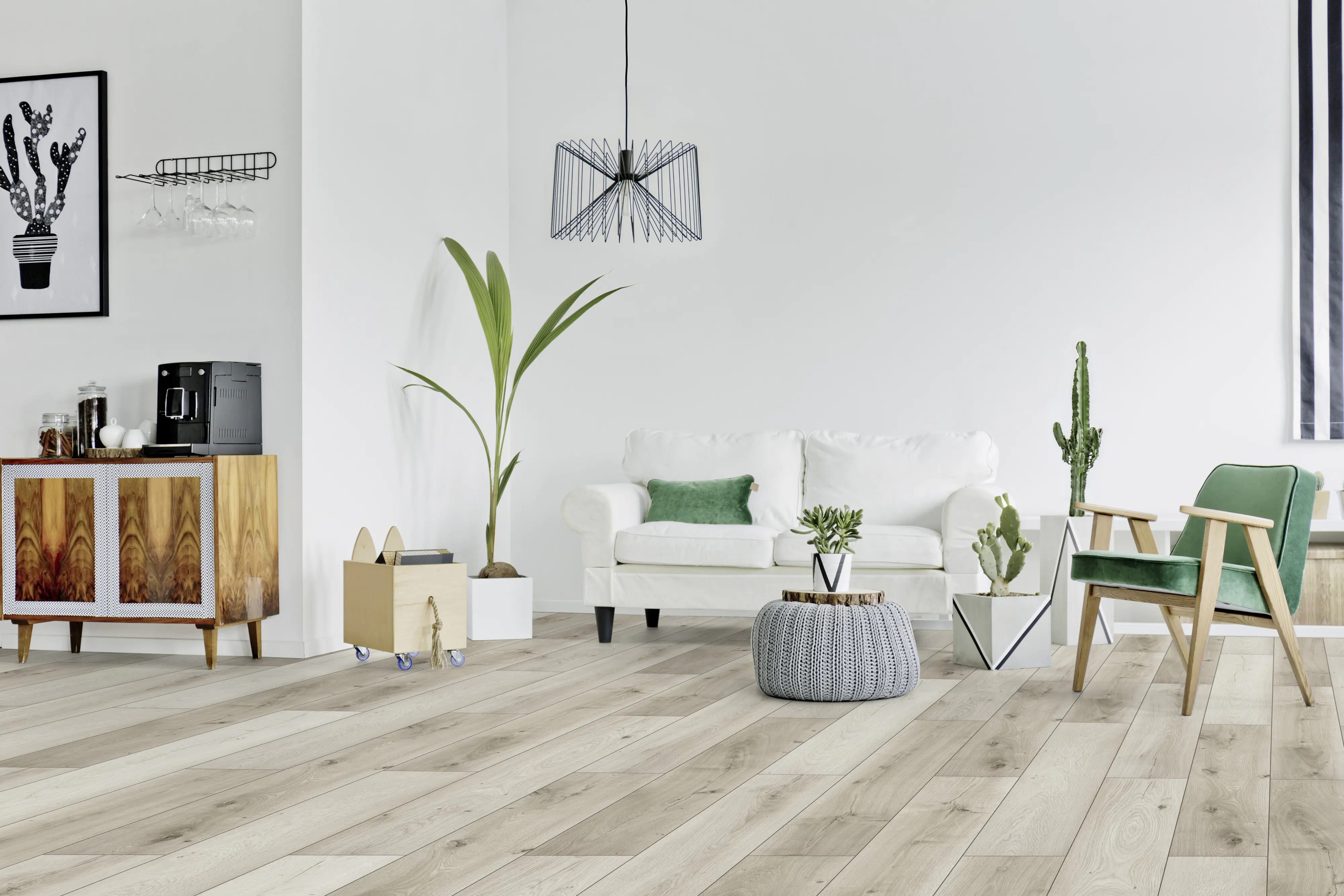 Classen Laminat Megaloc Aquaprotect 128,5 x 19,2 cm 8 mm Eiche grau mix