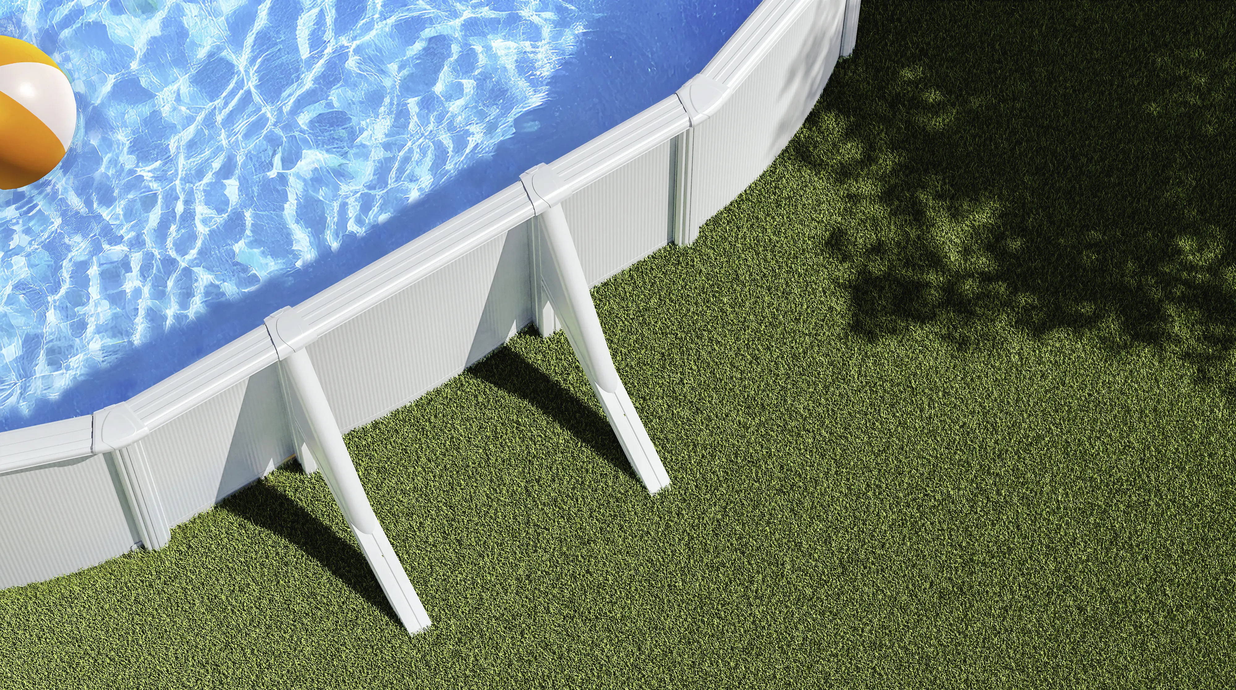 Gre Stahlwandpool Atlantis Komplettset oval 920 x 670 x 132 cm weiß