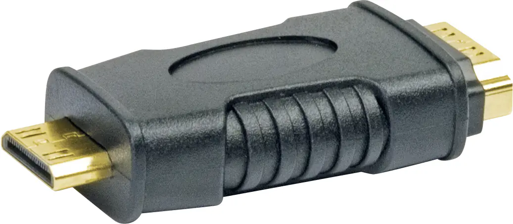 Schwaiger HDMI® Adapter HDMM01 533 Buchse-Mini Stecker schwarz, 1x HDMI / 1x Mini HDMI