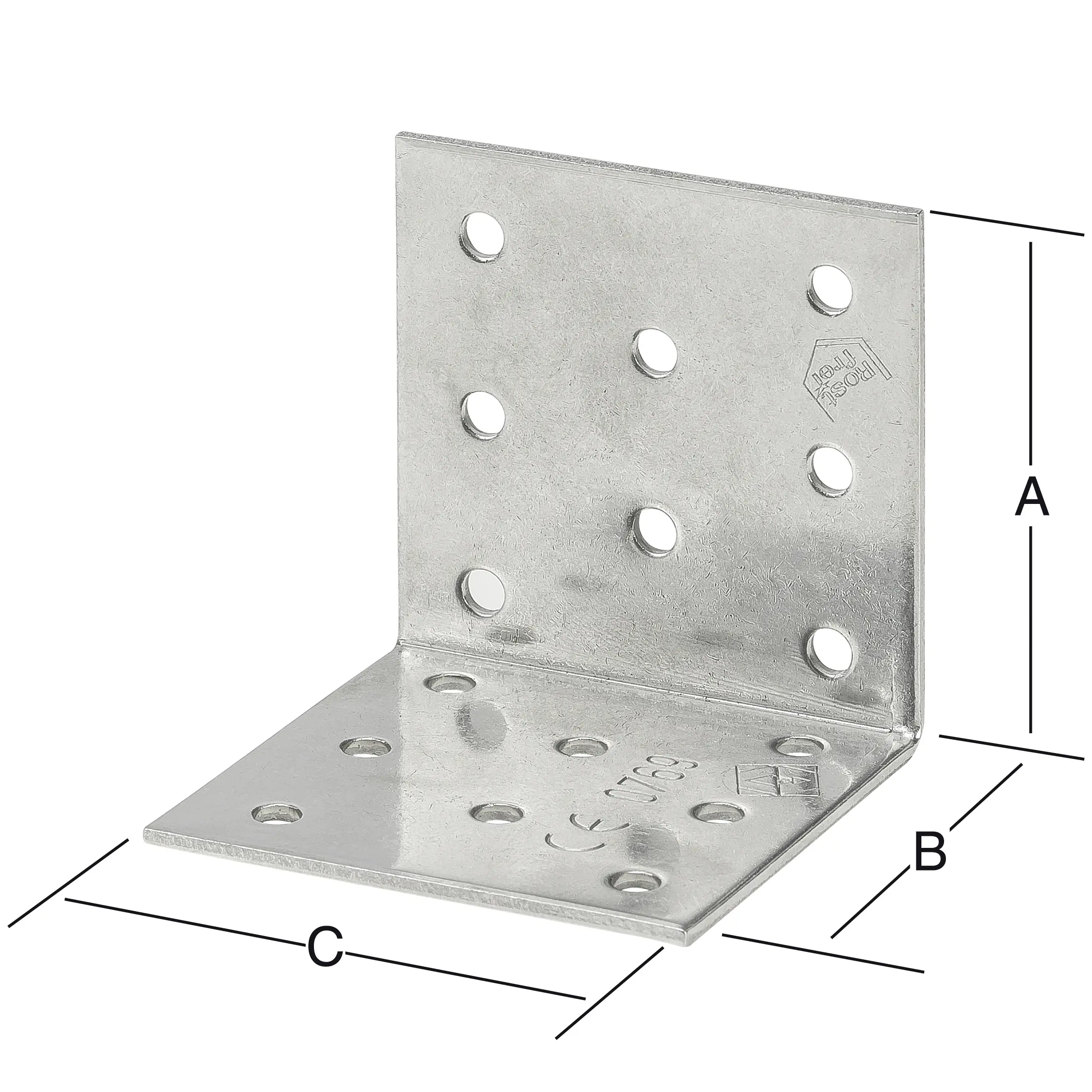 Vormann Lochplattenwinkel 60 x 60 x 40 mm