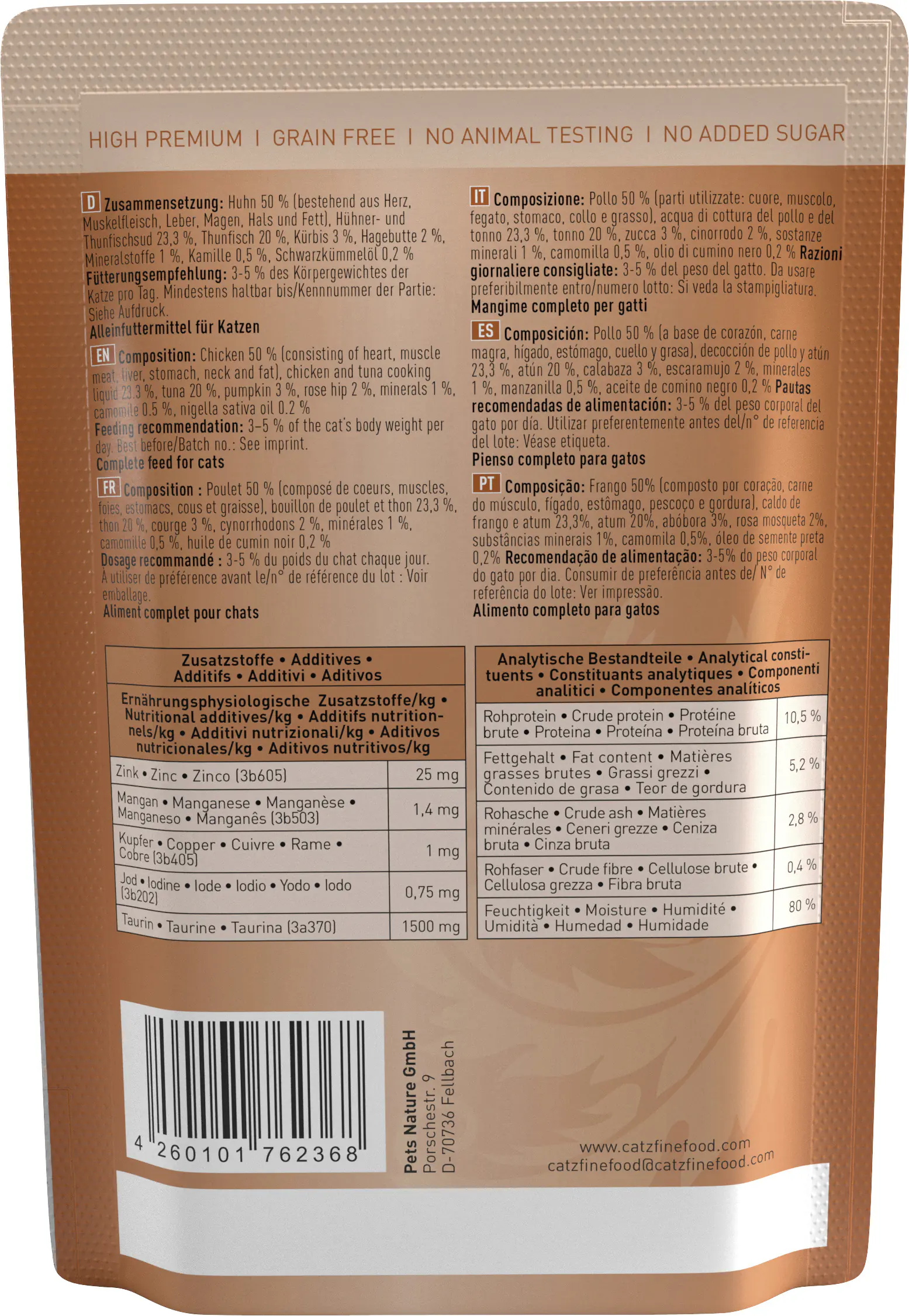 Catz Finefood Katzenfutter Classic No. 25 Huhn & Thunfisch 85 g