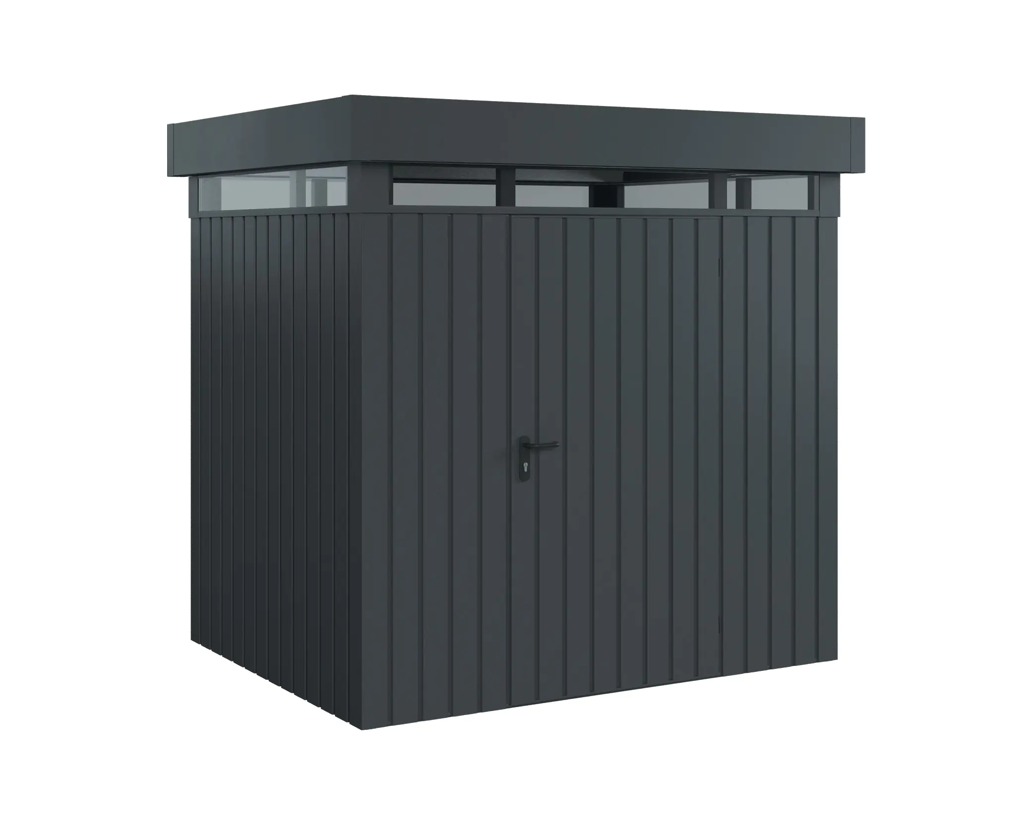 EcoStar Metallgerätehaus Euroline EFD4 LB anthrazit 214 x 166 cm 1-flg.