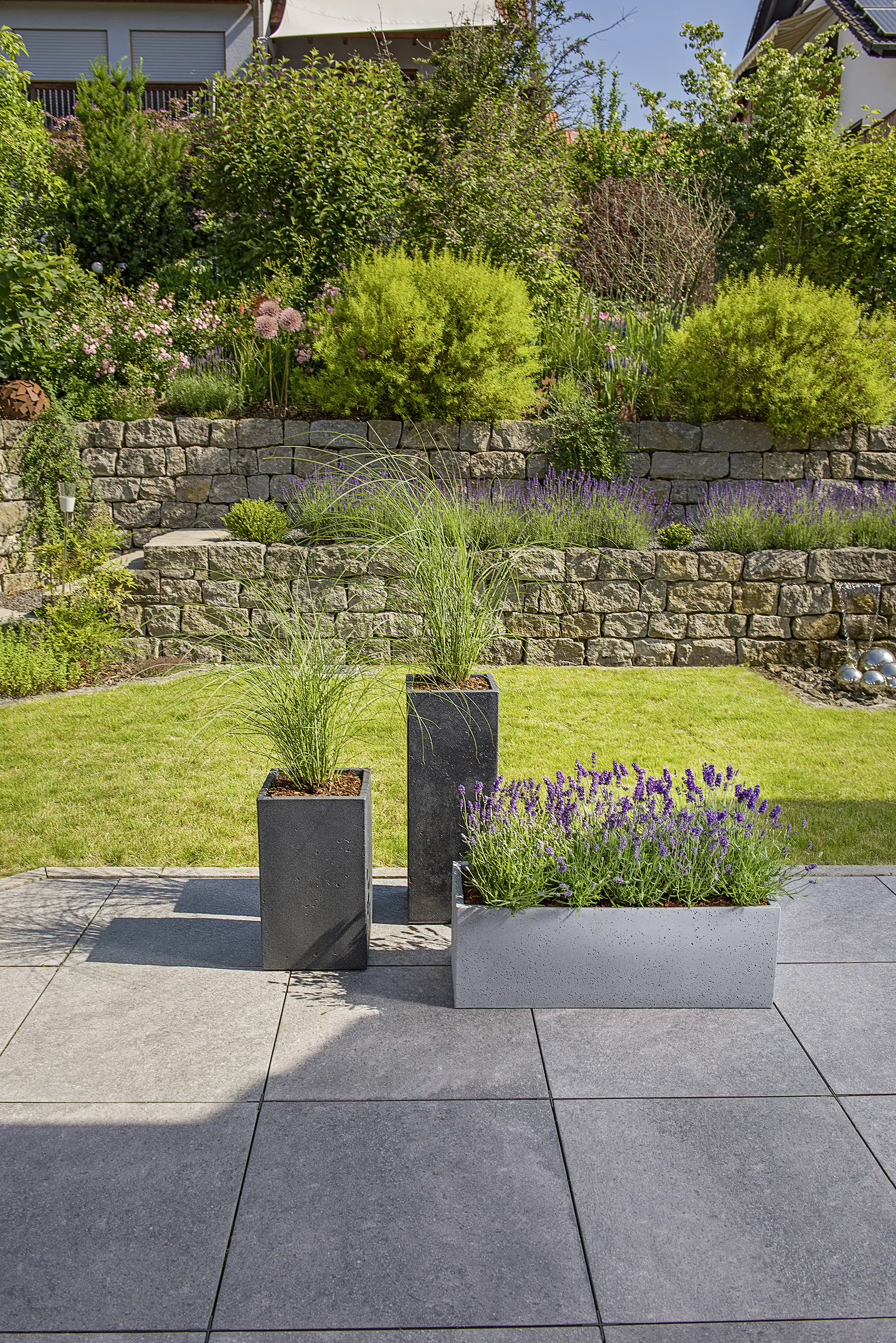 Scheurich Pflanzgefäß C-Cube Long Serie 240 granit grau 80 cm