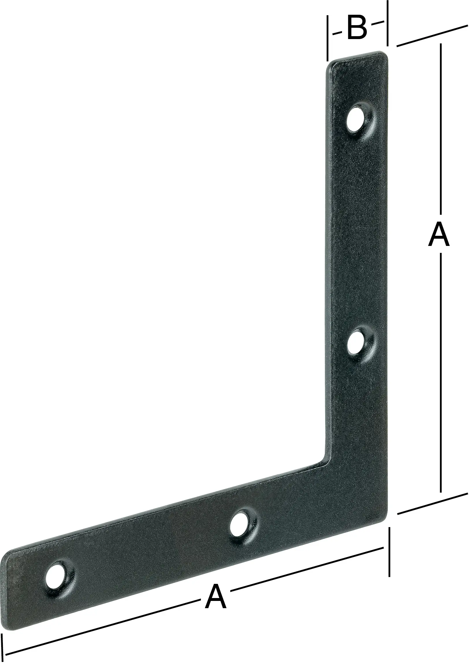 Vormann Möbel-Flachwinkel 75 x 12 mm Stahl schwarz