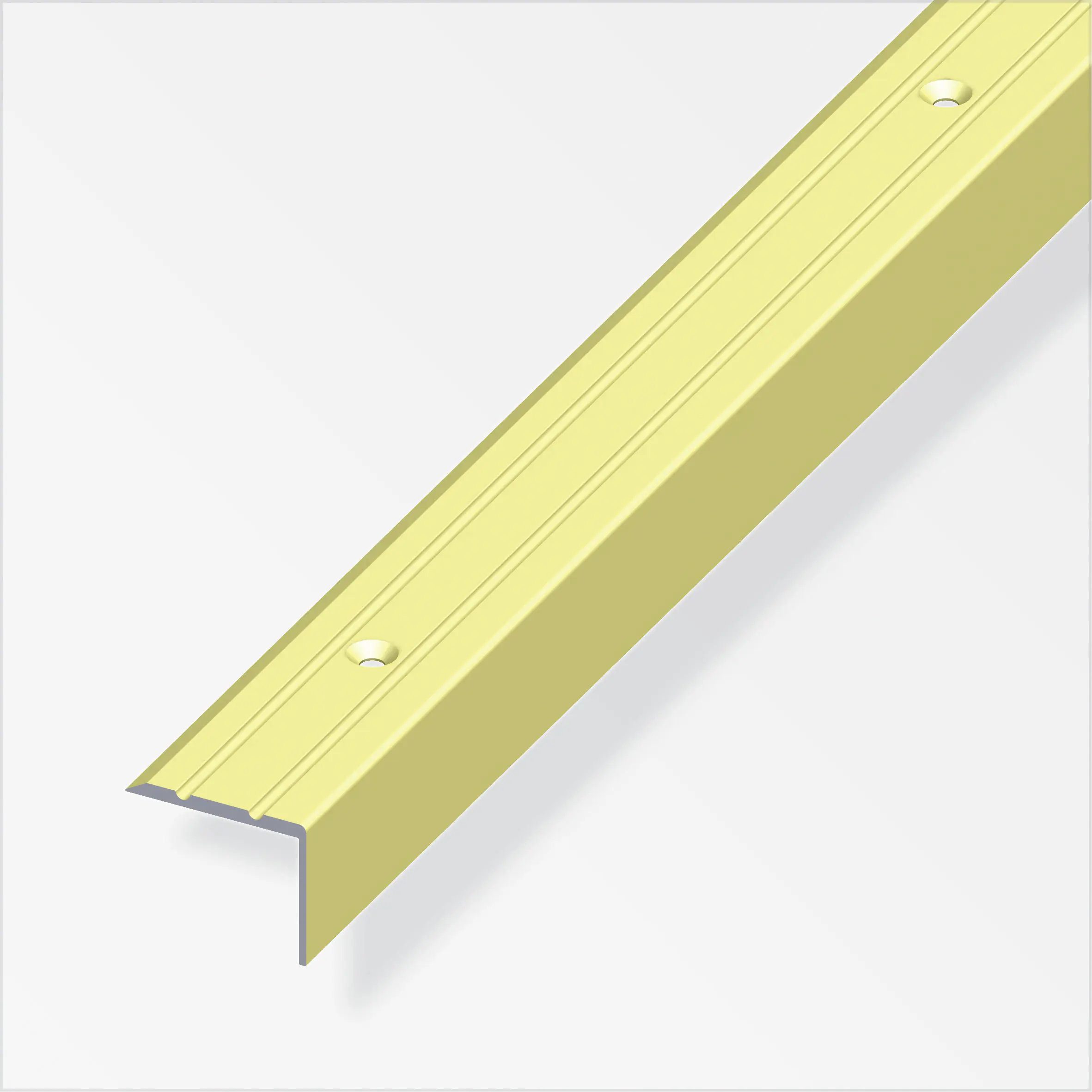alfer Treppenprofil 1 m, 25 x 20 mm Aluminium eloxiert messing