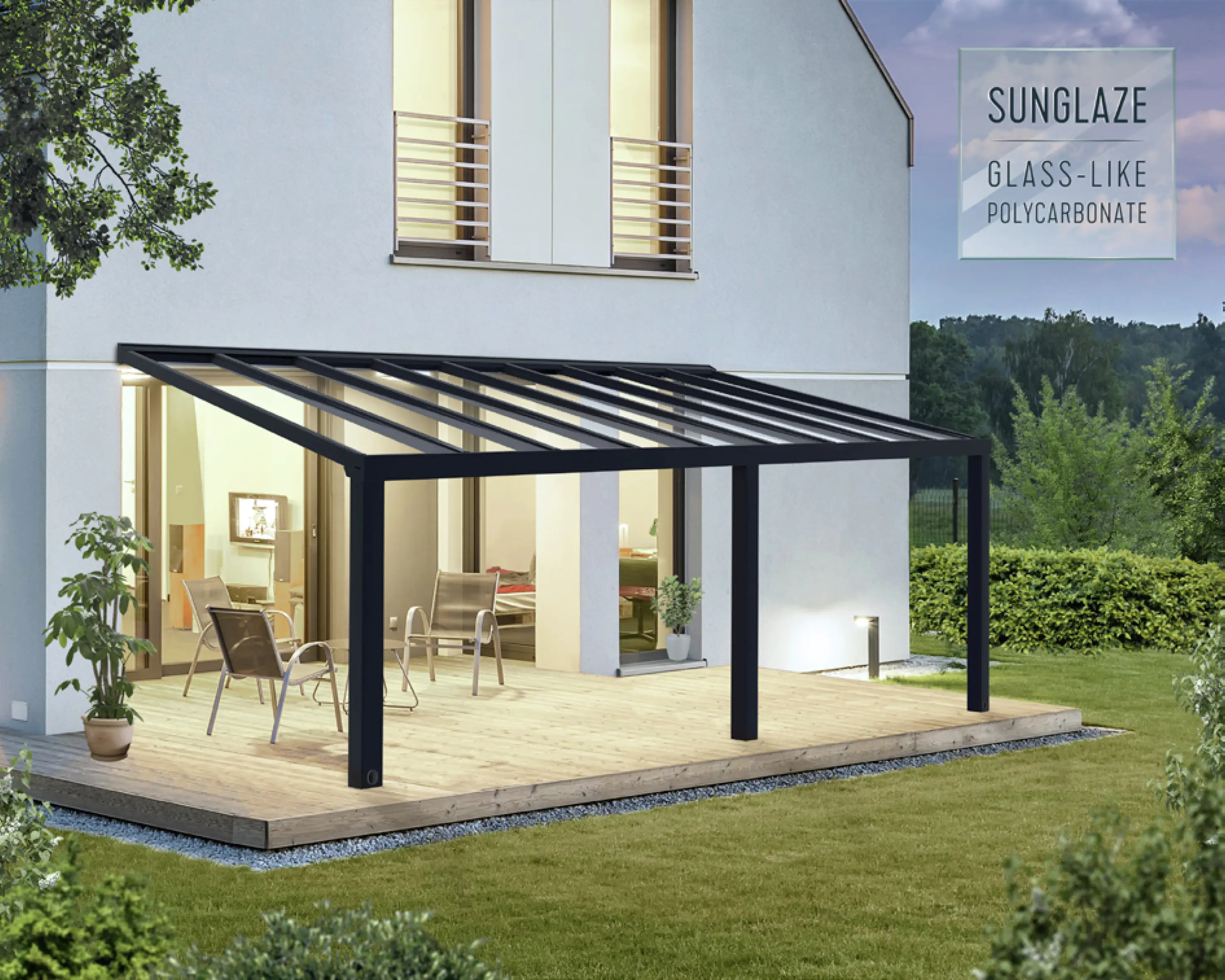 Canopia Terrassenüberdachung Stockholm  660 x 330,5 cm anthrazit