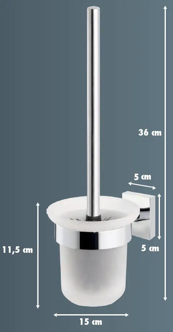 Primaster Toilettenbürstenhalter Edelstahl verchromt Classic Cube