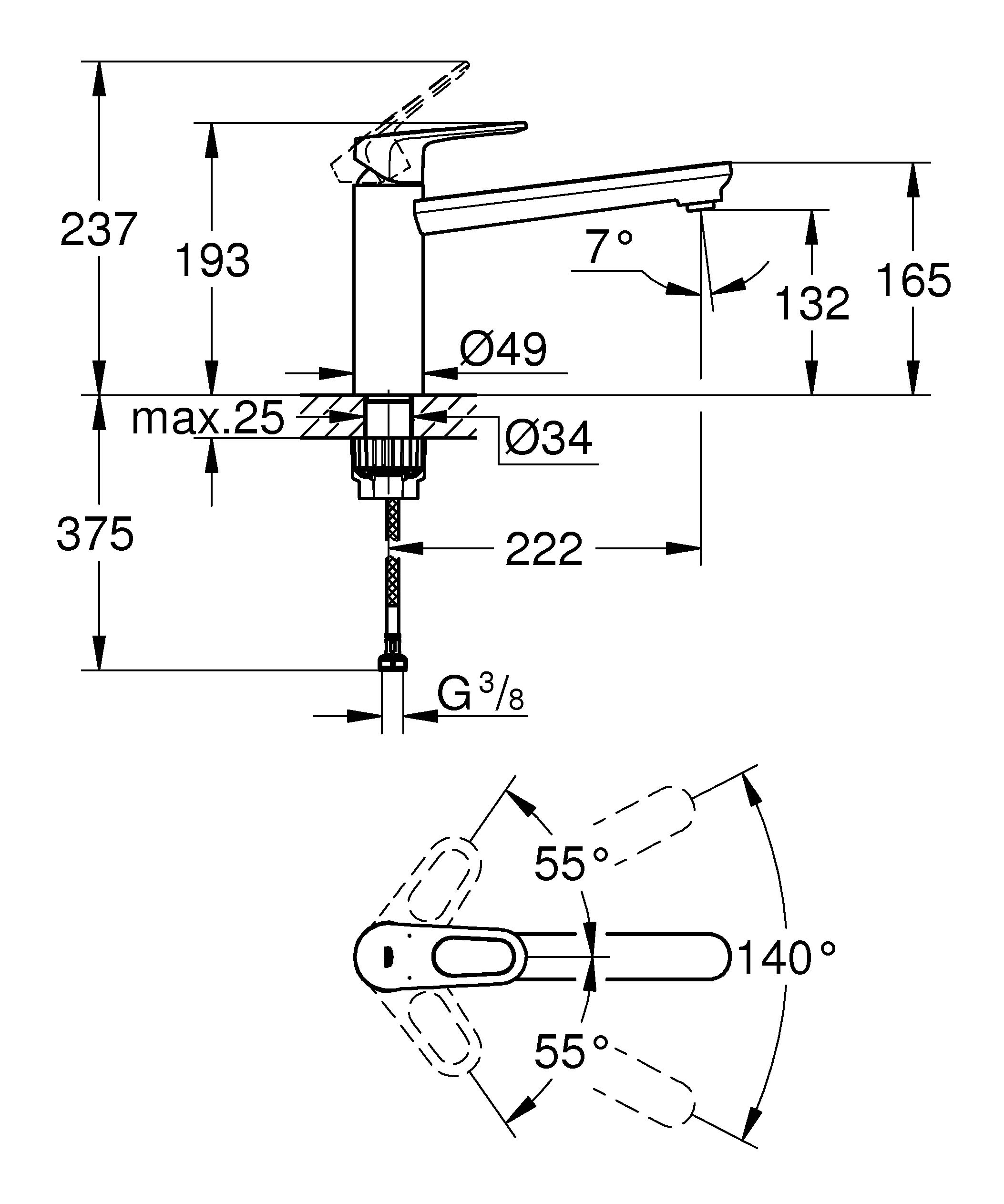 Grohe Küchenarmatur Start Flow chrom