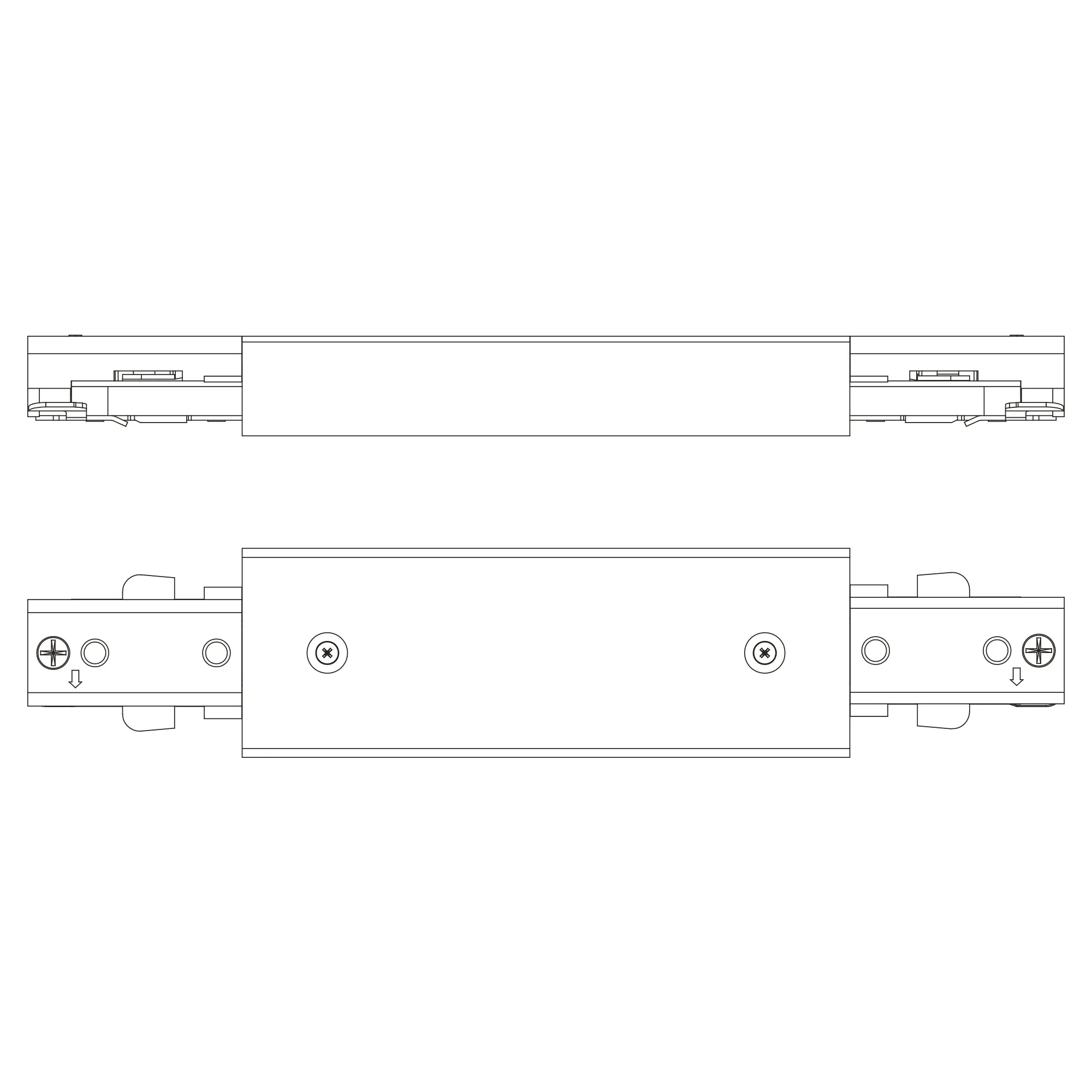 Philips EasyLink Stromverbinder für Schienenleuchte doppelseitig weiß