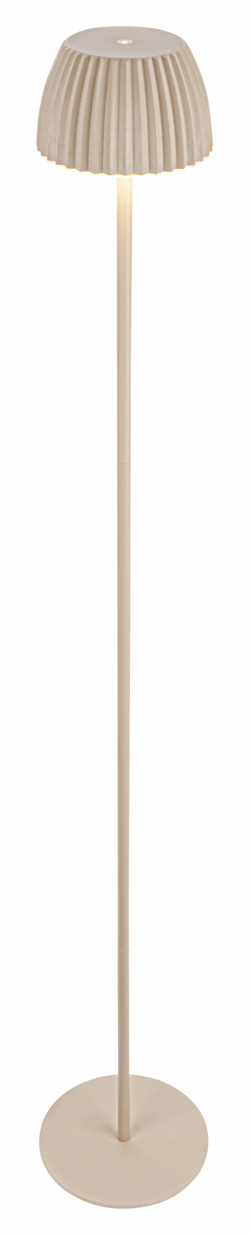 Briloner LED-Stehleuchte Riffle mit Akku beige dimmbar