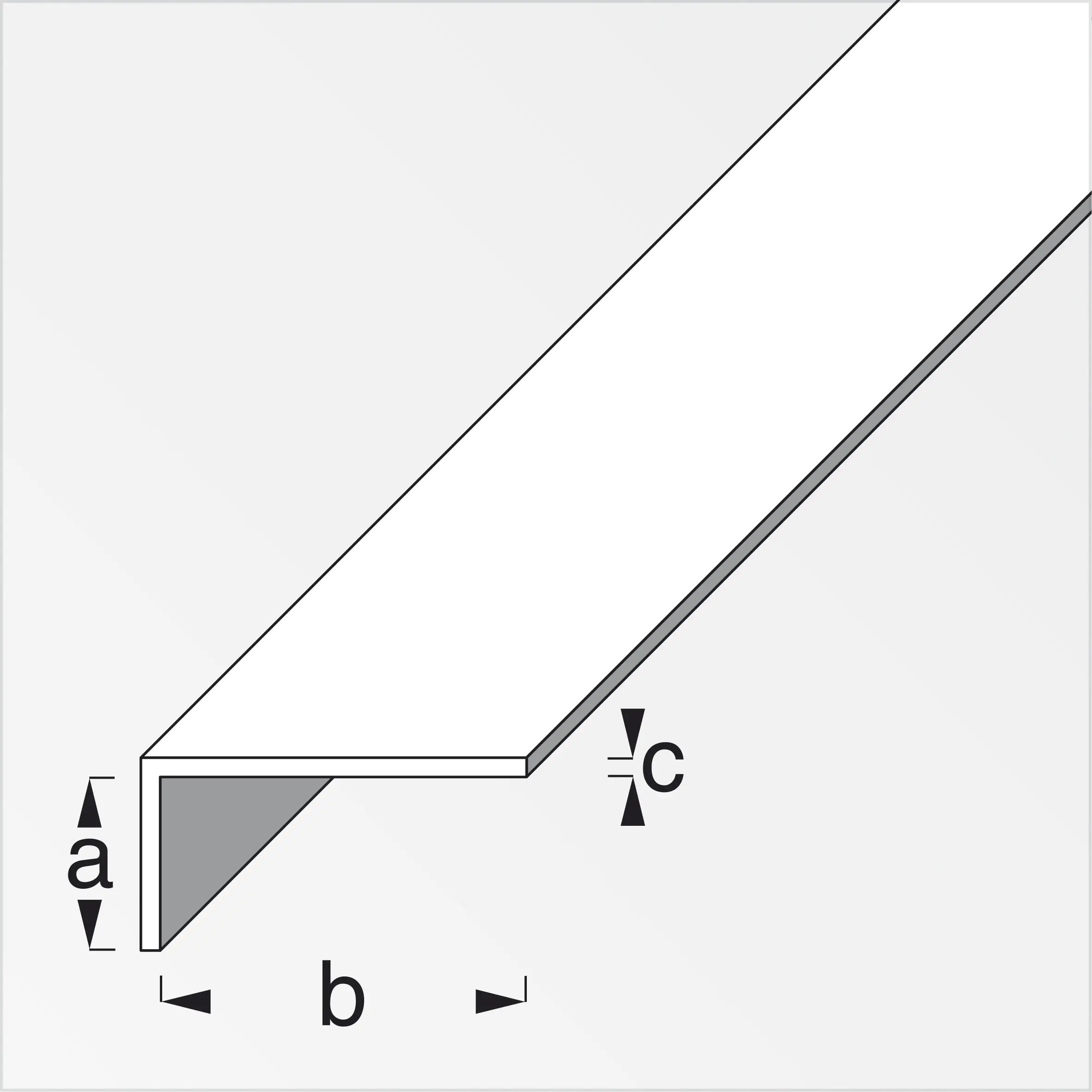 alfer Winkel 1 m, 10 x 19 mm PVC (Kunststoff) glatt nussbaum