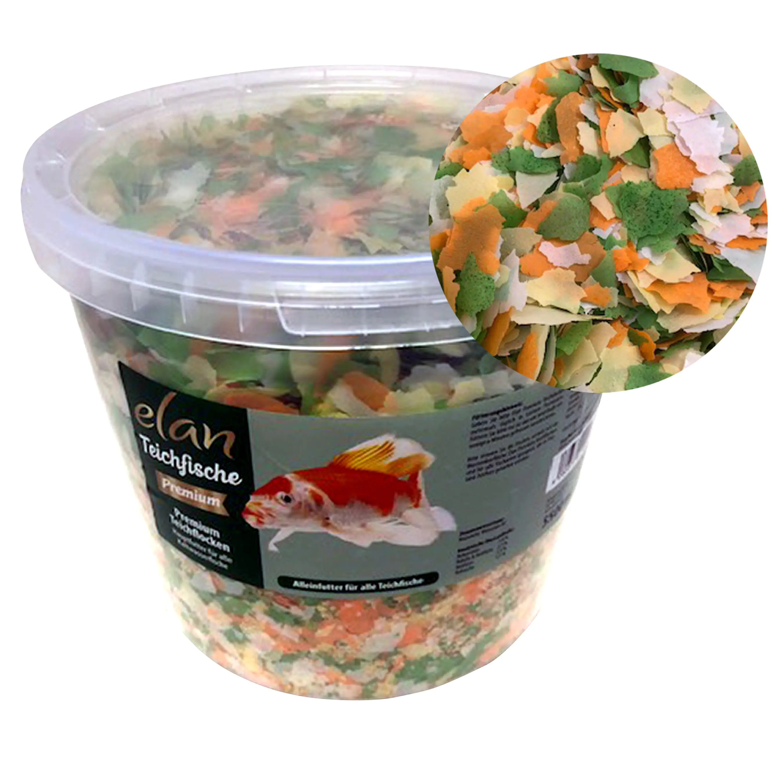 Elan Teichflocken Premuimfutter mit verschiedenen Flocken 5,5 L