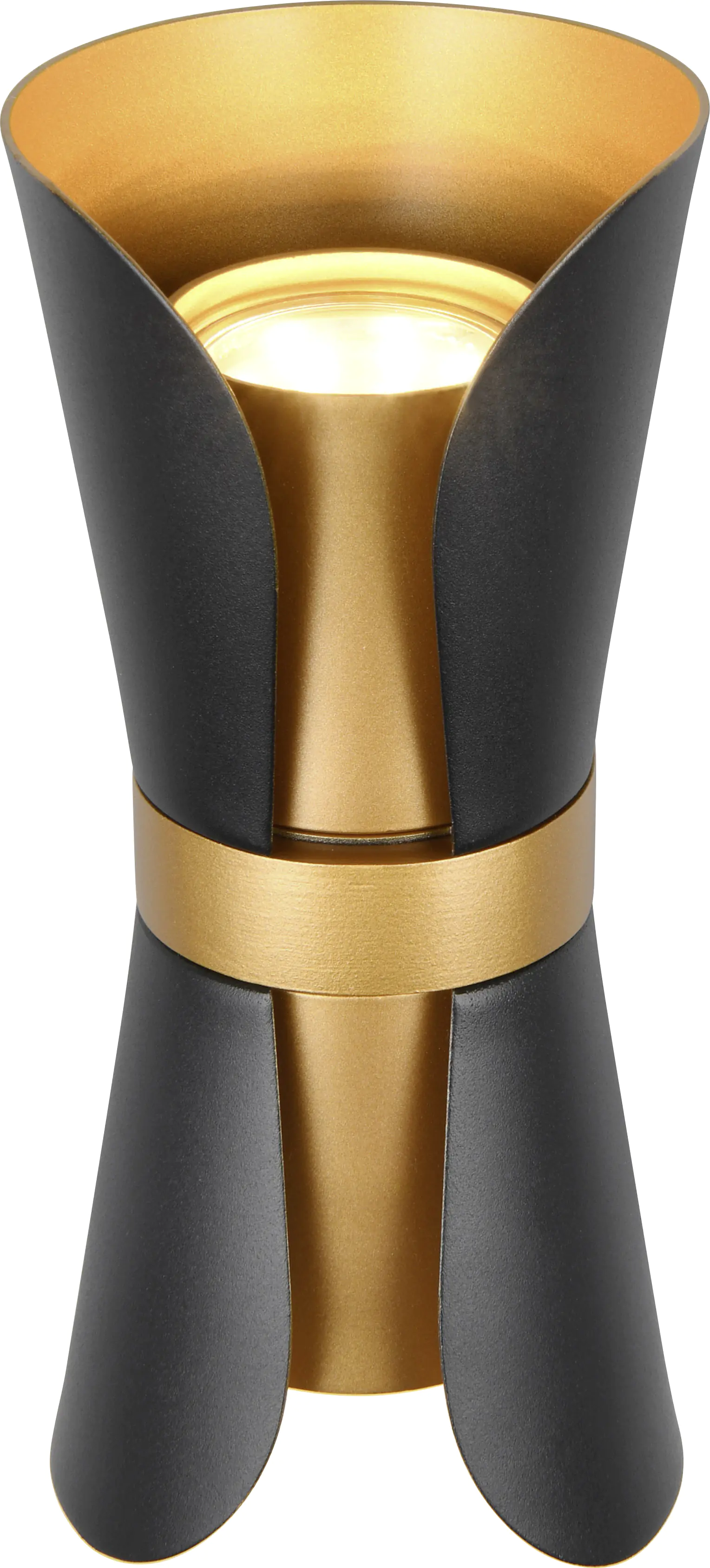 Trio Leuchten LED Wandleuchte Coat GU10 schwarz gold Metall