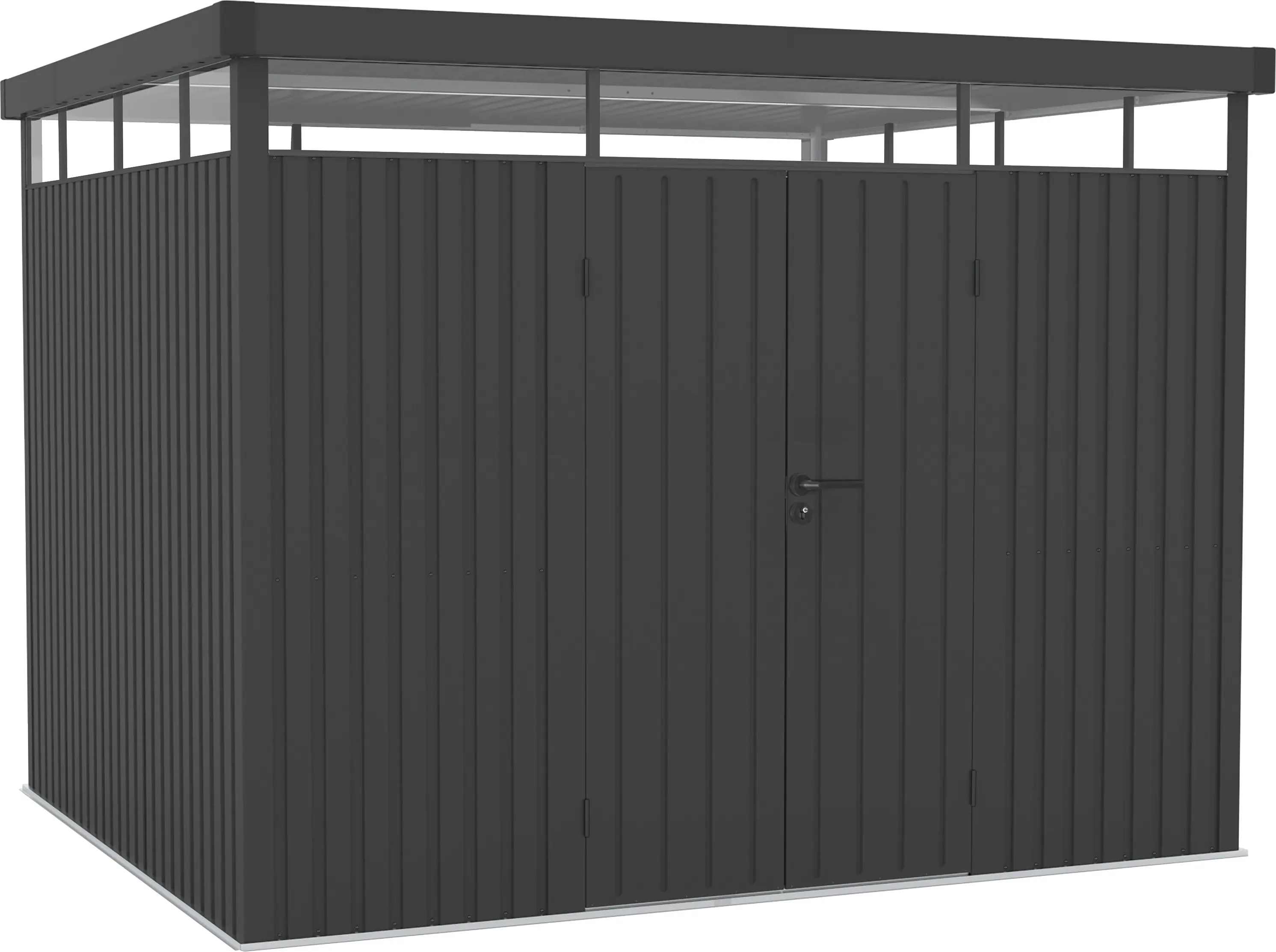 Metall-Gerätehaus Premium mit Doppeltür 292 x 253 cm - B-Ware