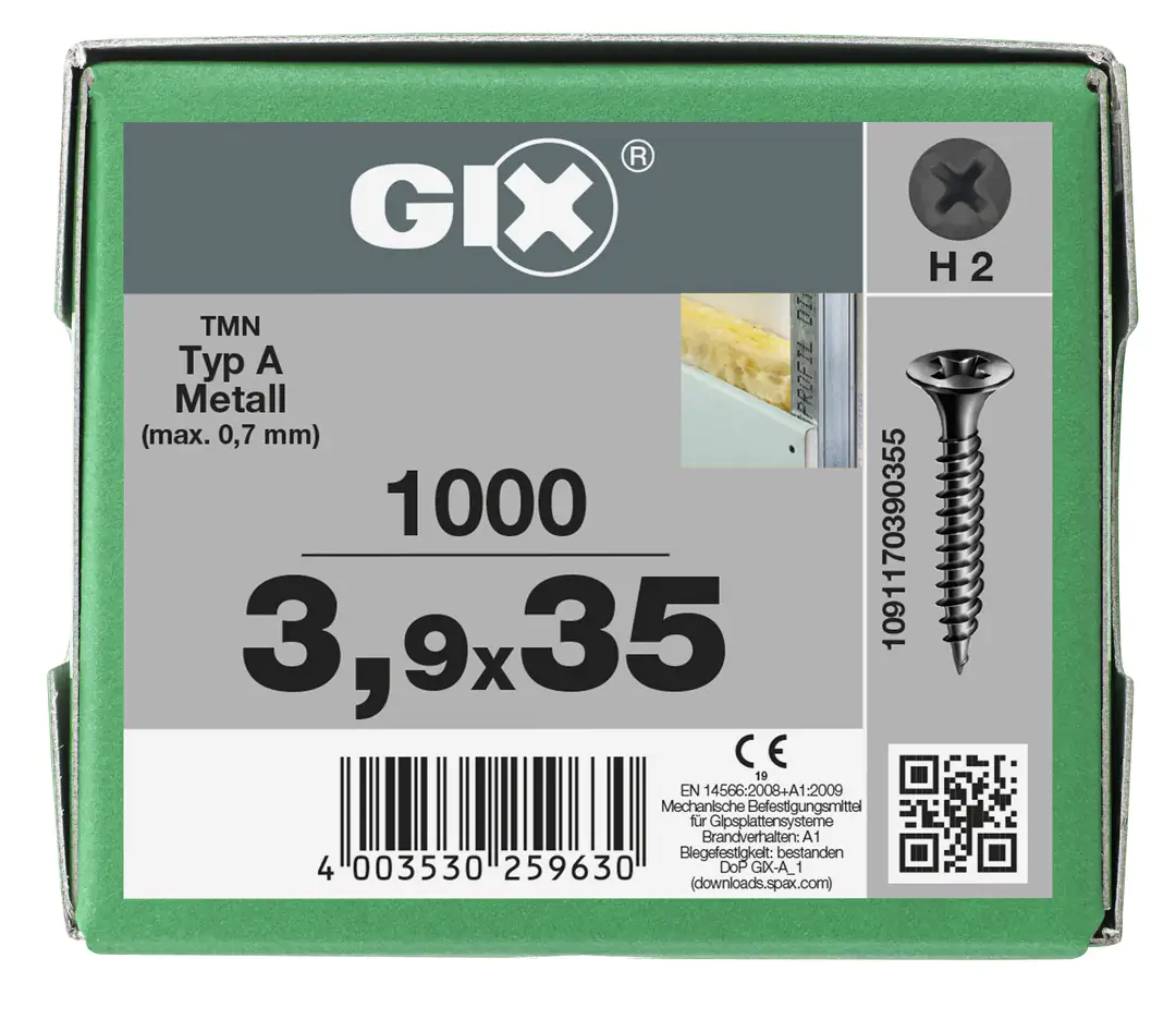 Spax Trockenbauschrauben 3.9 x 35 mm PH 2 Feingewinde - 1000 Stk.