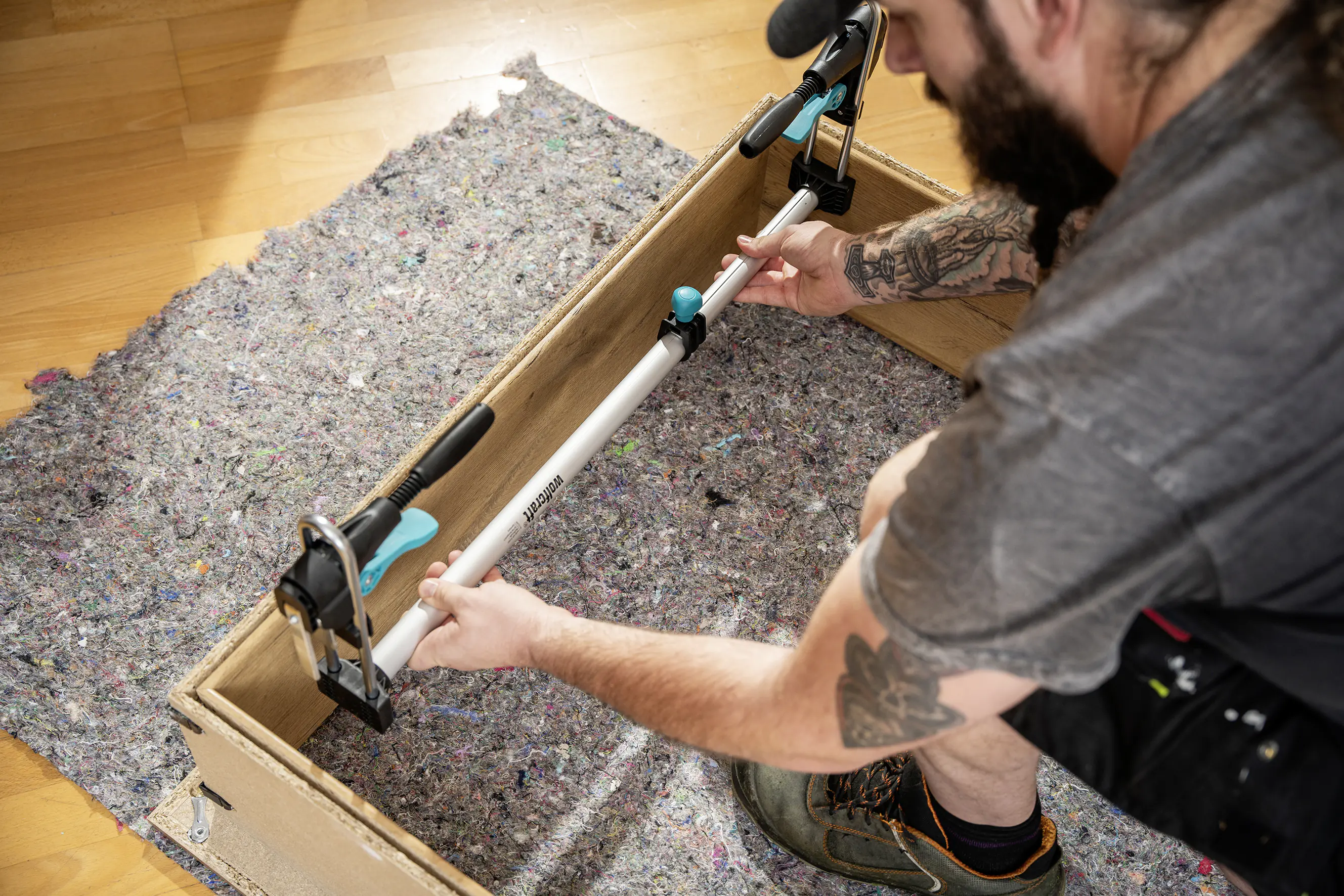 Wolfcraft Türfuttermontage-Set Pro 60 - 100 cm 8-teilig