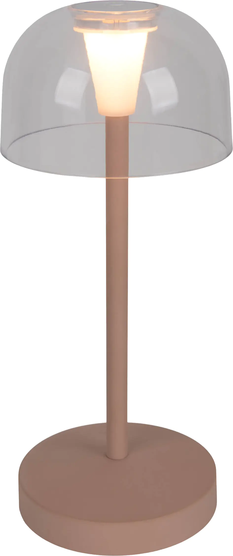 Light & More LED Akku-Tischleuchte Gomba beige dimmbar
